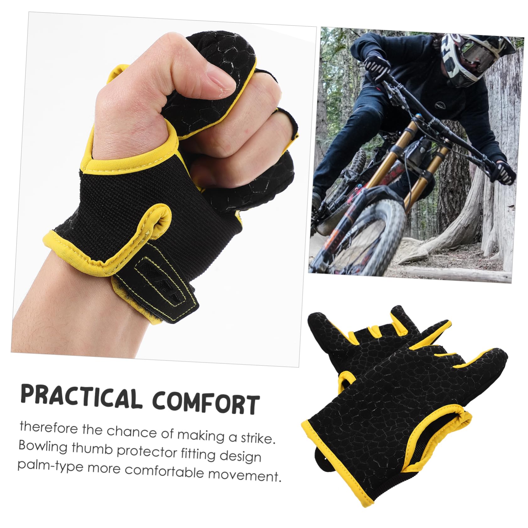 HANABASS Professional Bowling Gloves Non-Slip Fitness Gloves Breathable Size S/m