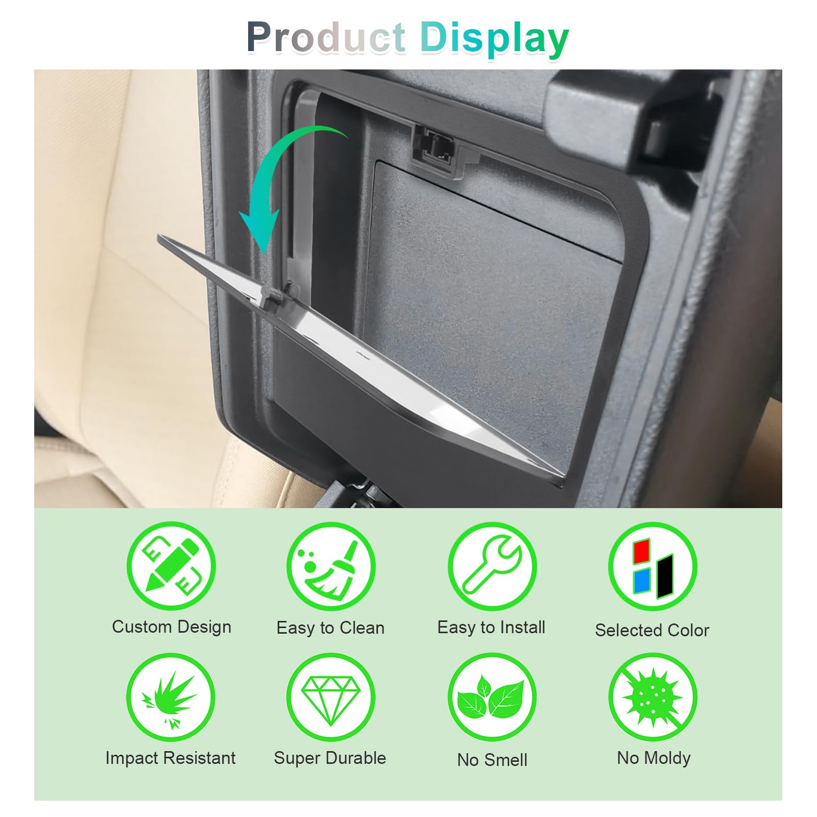 Siuku Accessori Interni Auto Compatibile con Jeep per Wrangler JL per Gladiator JT 2018 2019-2022 Box bracciolo Posteriore per Auto Copertura Decorativa per Presa d'Aria condizionata(1