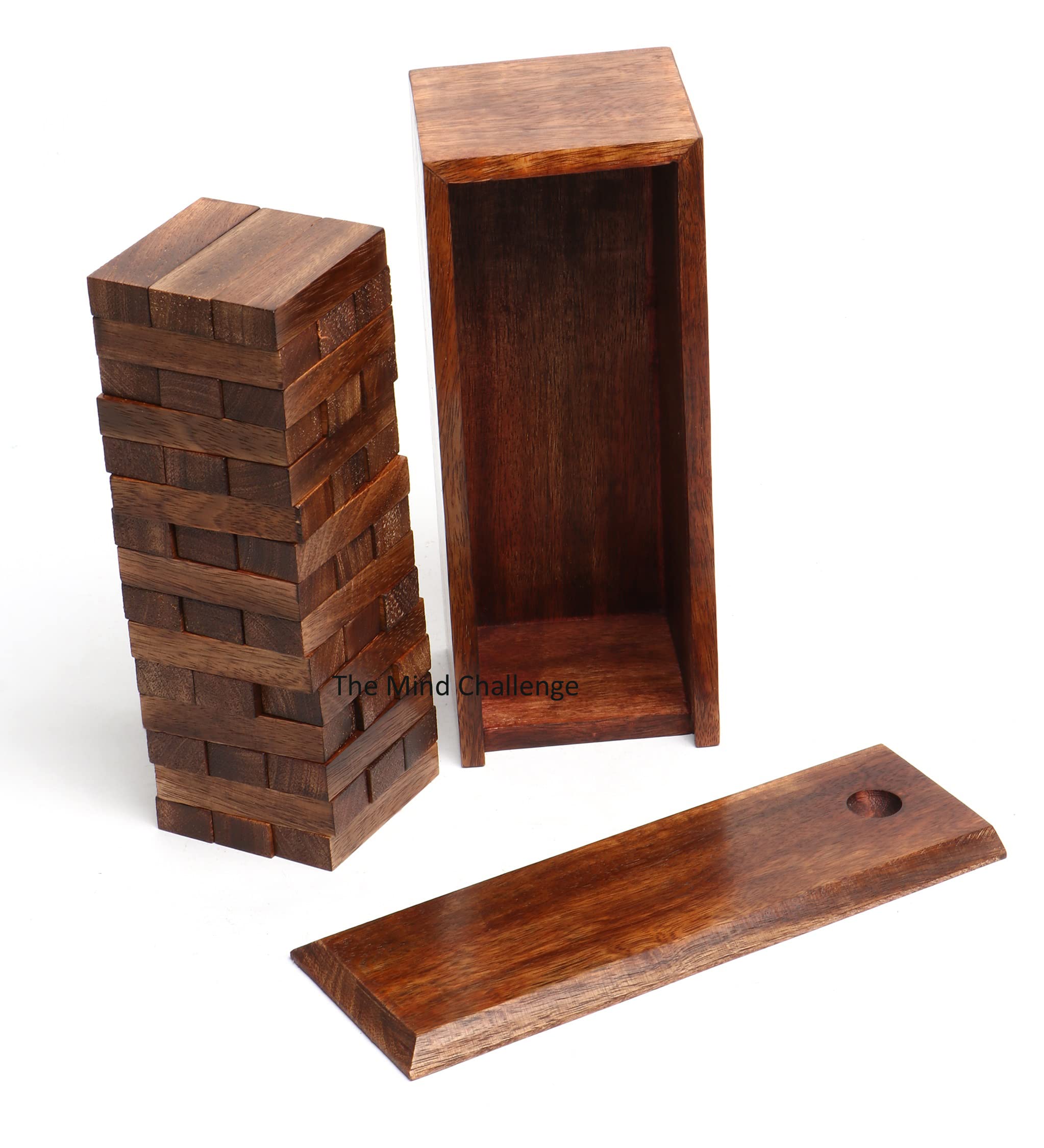 The Mind Challenge janga 45 Parts Wooden Games for Kids and Adults Brown Game Educational Play Toy Giant-Tumbling-Tower-Jenga-Wooden-Blocks-Table-top-Game-Classic Mango Wood (B07MCJDM68) Amazon Price History, Amazon Price Tracker