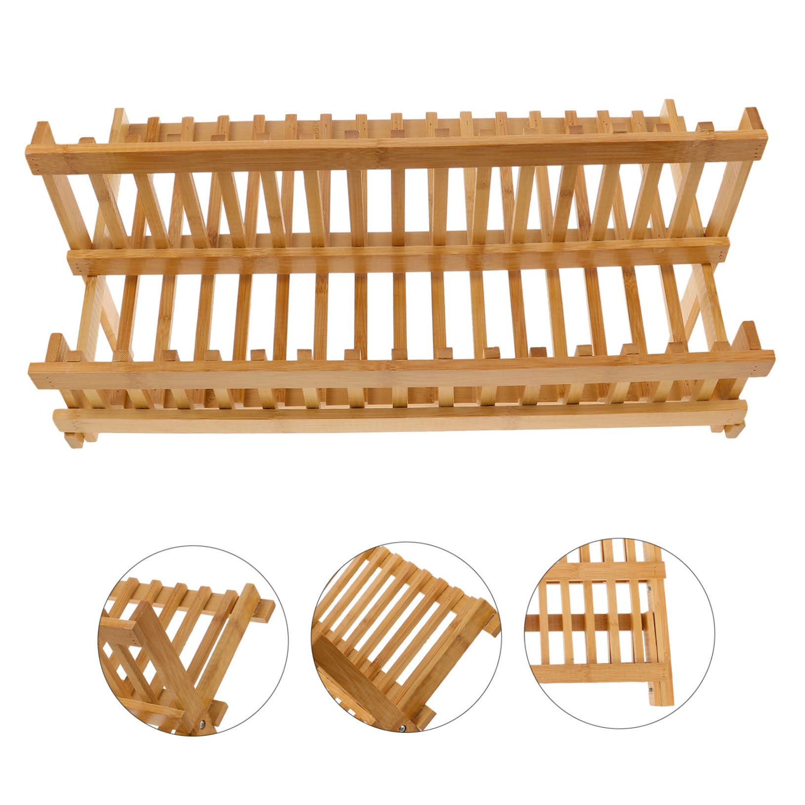 Alipis Holz Abtropfgestell Faltbar Für Outdoor Camping Lagerregal Mit Sanft Poliertem Rahmen Für Küchengeschirr Ablage