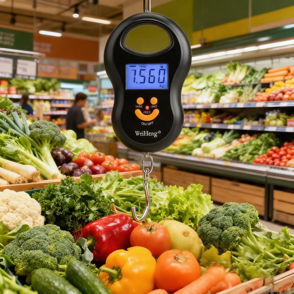 Waga bagażowa, 50 Kg/10G Lcd Cyfrowy Handheld Przenośny Żuraw Elektroniczny Waga Możliwość Powieszenia Hak Do Samolotu Podróży Bagaż Ważenie Domowe Zakupy Wędkarstwo