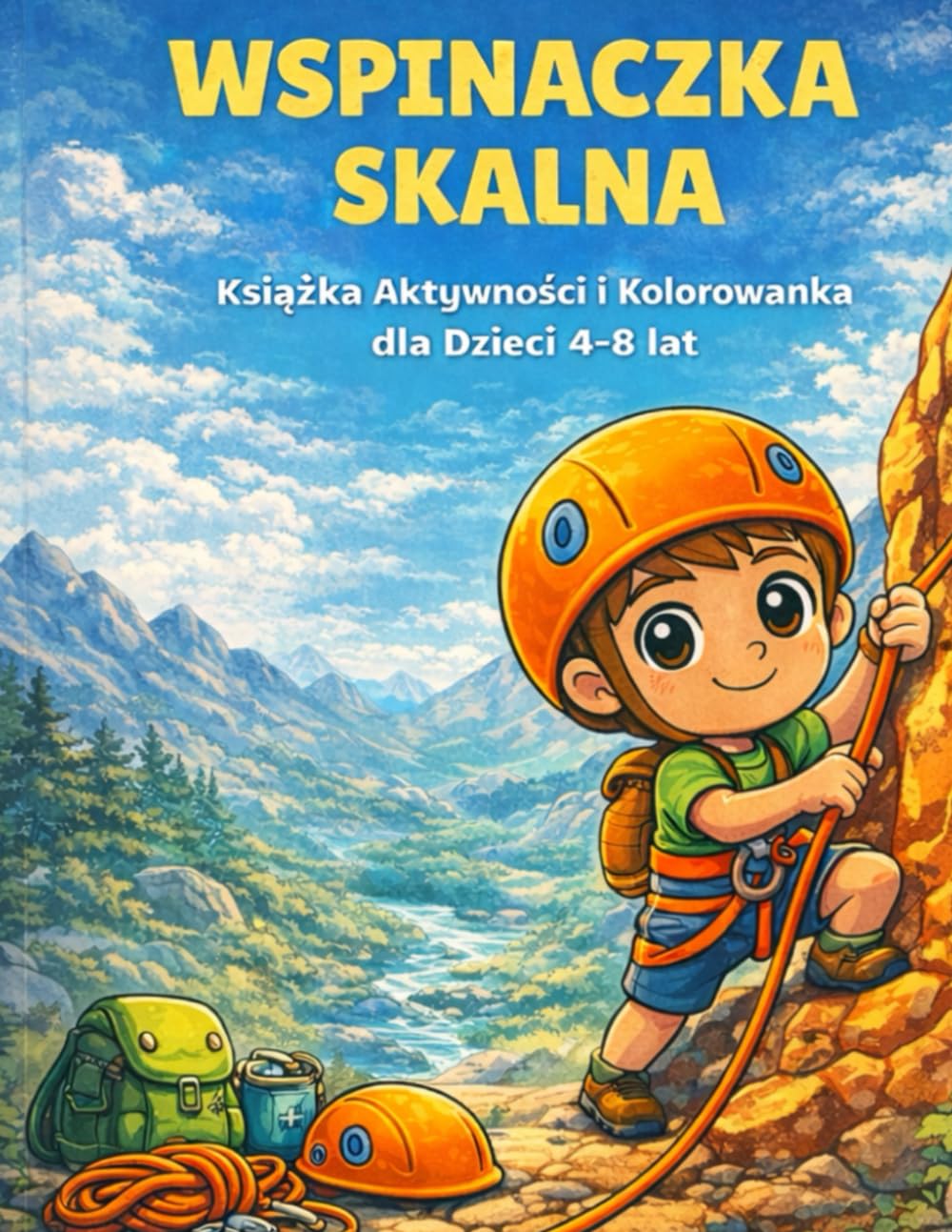 Wspinaczka Skalna: Kolorowanka i Książka Aktywności dla Dzieci 4–8: Labirynty, “znajdź różnice”, liczenie i łamigłówki – 40 aktywności + 40 kolorowanek