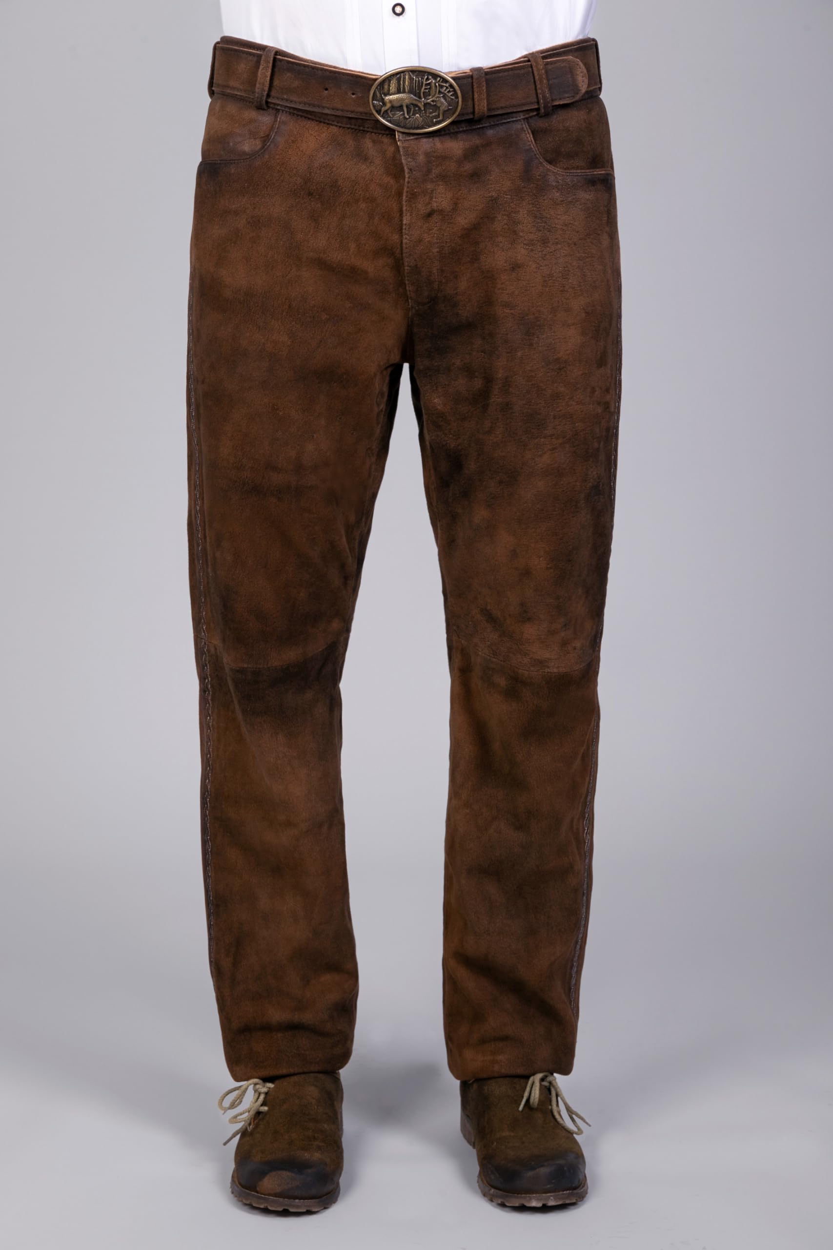 Edelnice Trachtenmode hochwertige Lange Trachtenlederhose Robin aus Ziegenleder Gr. 44-68