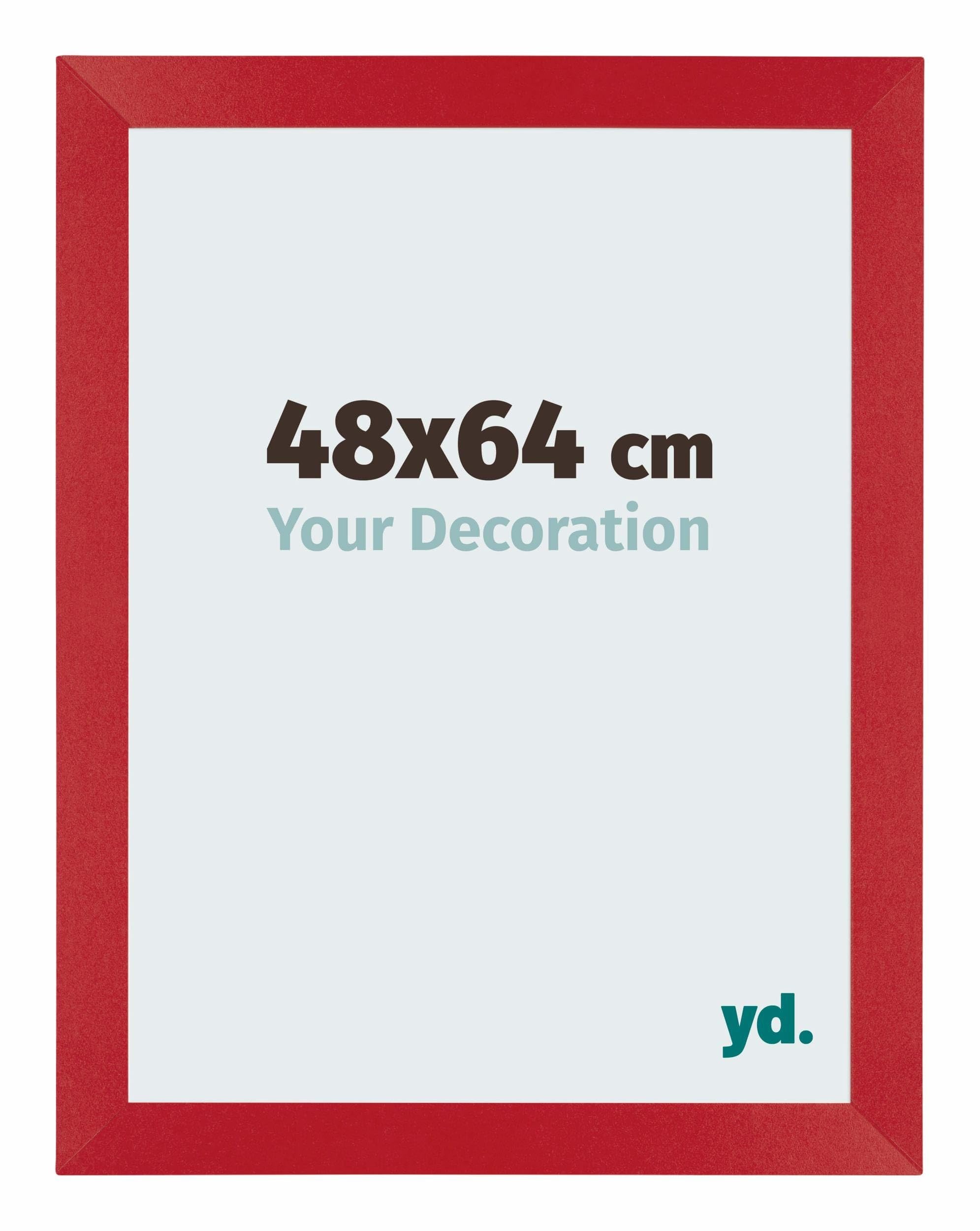 Your Decoration - Picture Frame 48x64 cm - Red - Decorative Wall Frame in MDF with Antireflection - Frame 48x64 - Mura