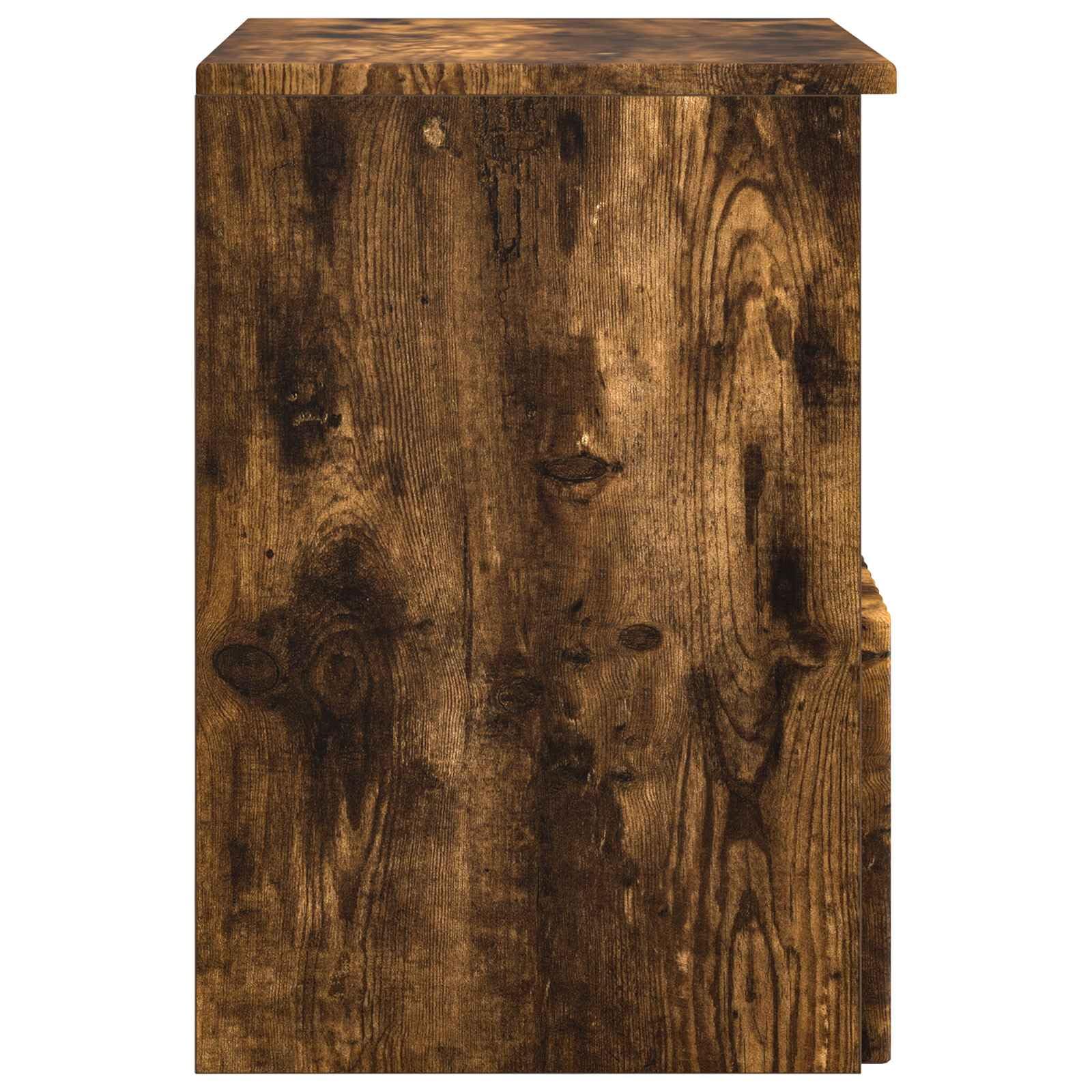 Armoire de salle de bain en chêne fumé - 30 x 35 x 50 cm - Avec beaucoup d'espace de rangement et porte - Meuble de salle de bain moderne pour salle de bain, WC et lavabo