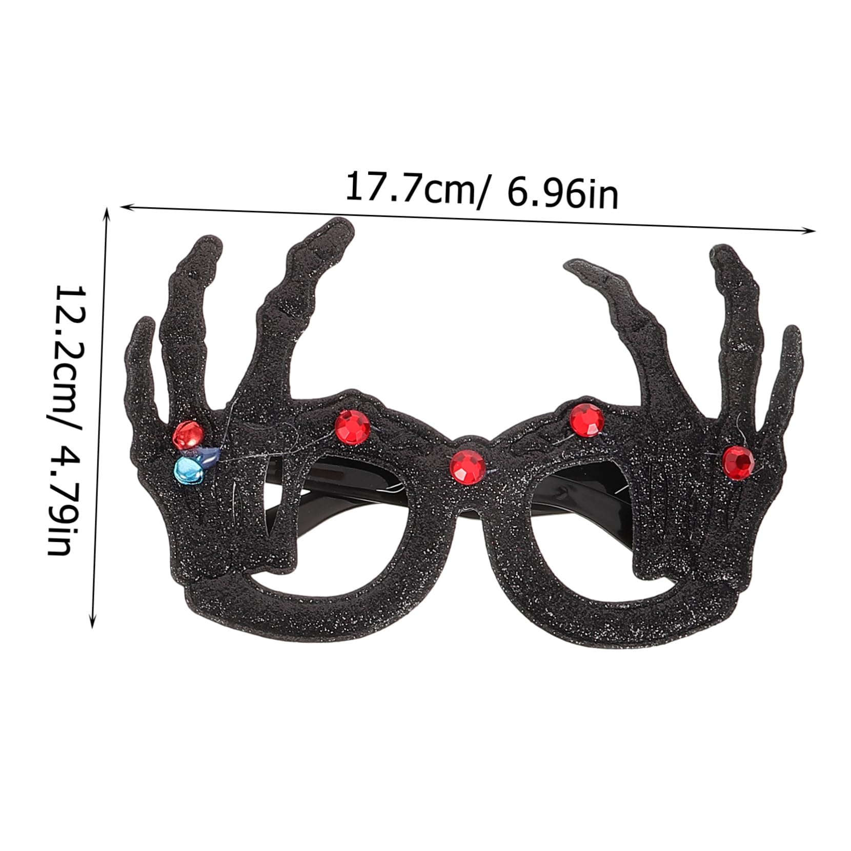 COLLBATH 4pcs Halloween Party Glasses Frames Unique Gothic Eyeglasses Frames Cosplay Funny Glasses Props