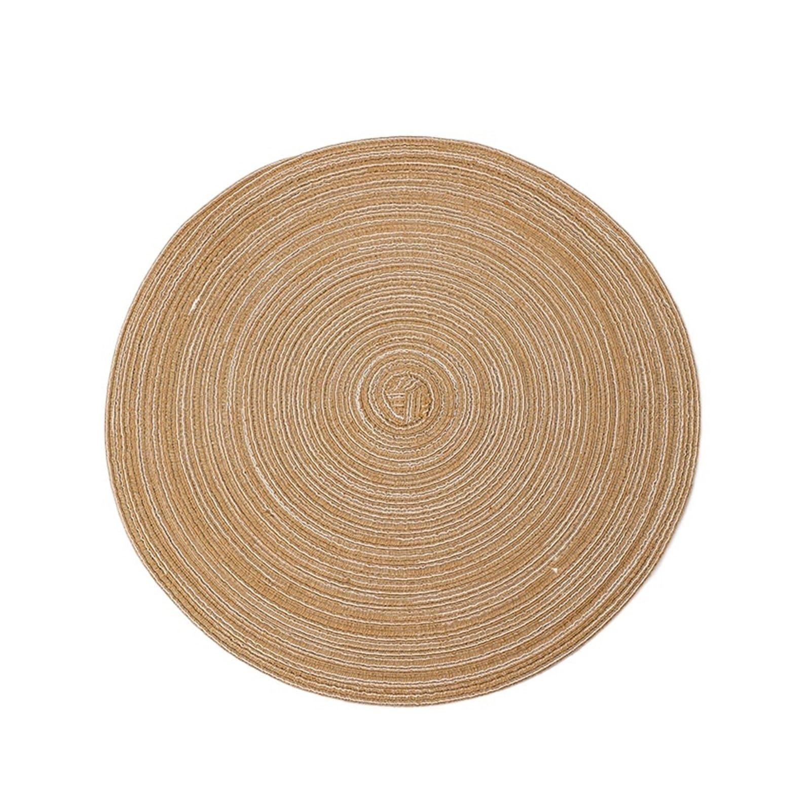 Table Mats Round Braided Placemats Mats Dining Tables Place(Coffee)