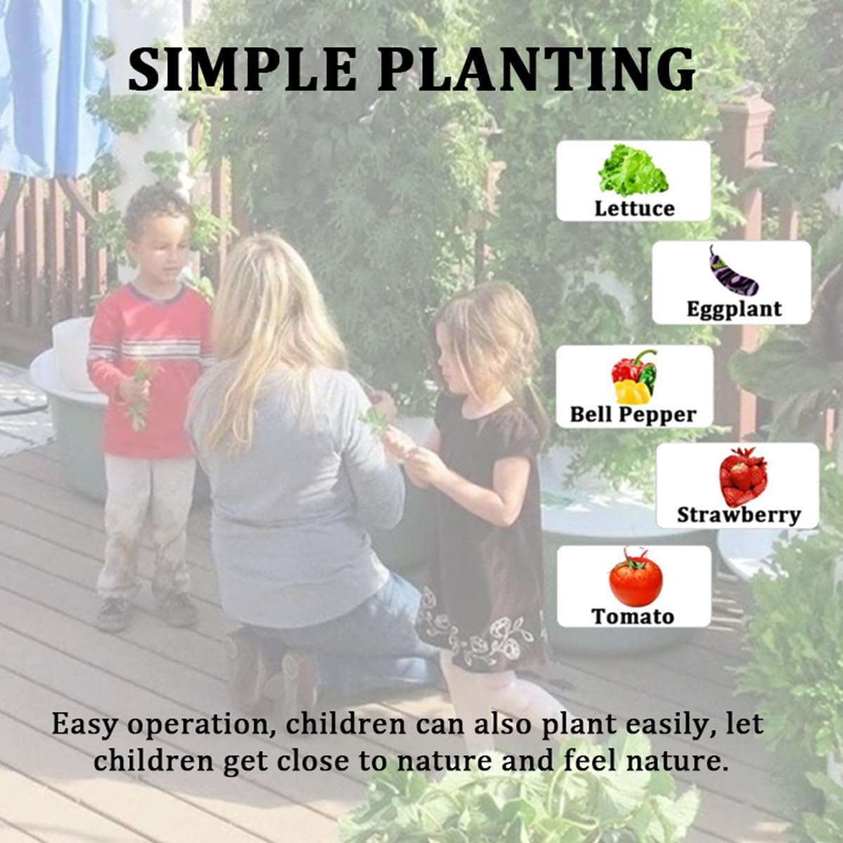 Kit de cultivo hidropónico de 5/7/9 niveles, sistema de cultivo en torre hidropónica para hierbas, frutas y verduras de interior, jardinera vertical con bomba y tanque de agua móvil, 7 niveles