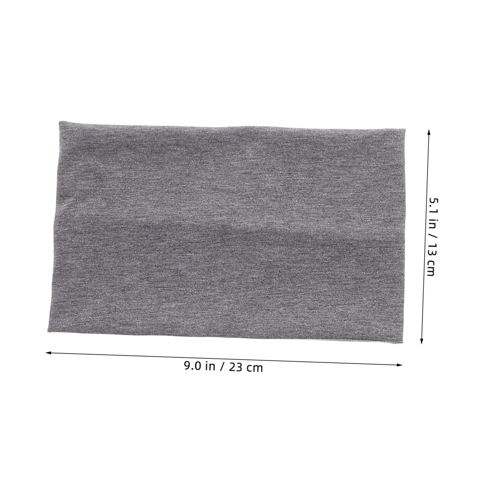 FOYTOKI Boho Wide Elastic Workout Headbands for Women Sweat Wicking Stretchy Yoga Hair Bands Dark Grey Light Grey for Gym and Fitness Activities
