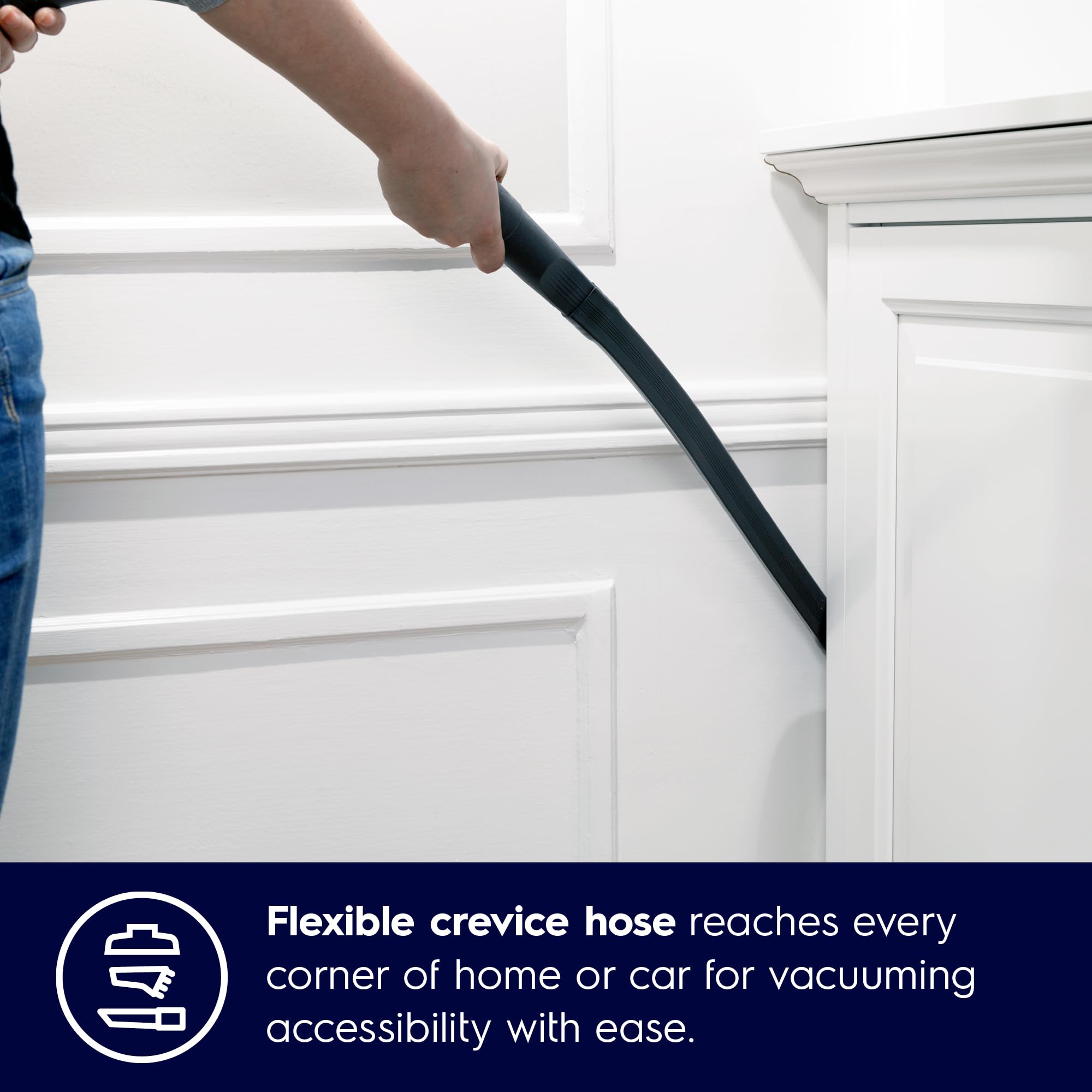 Electrolux KIT19 Zestaw akcesoriów do Pure Q9 Akcesoria do domu i samochodu, Ssawka do odkurzacza, Elastyczny wąż, Miękka szczotka do odkurzania mebli, Długa ssawka szczelinowa, Sssawka do kurzu