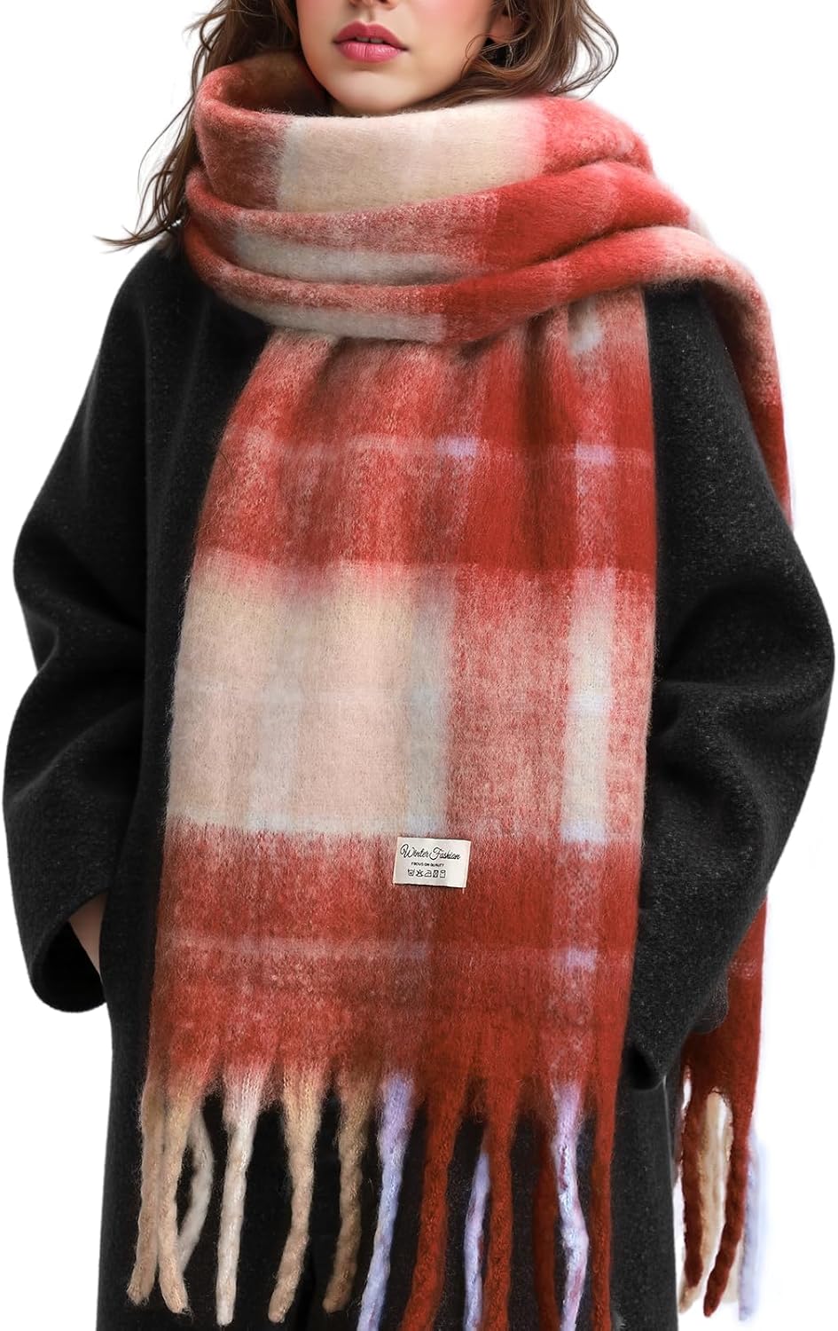 Clothirily Winter Scarf for Women Warm Womens Scarf Soft Chunky Scarfs for Cold Weather Long Shawl Large Scarves