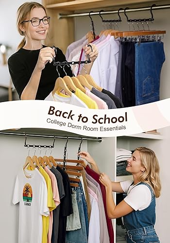 Miniatura 2 de HOUSE DAY Organizadores de armario y almacenamiento, paquete de 6 artículos esenciales para dormitorio universitario, organizador multifuncional,