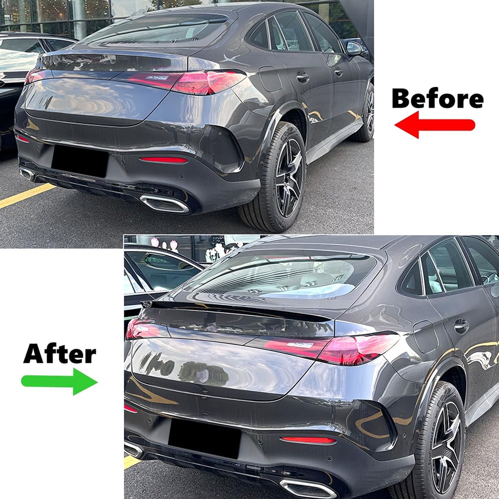 ABS tylny Spoiler samochodu dla Mercedes Benz GLC Coupe C254 2023 2024 Spoiler dachowy bagażnika stylizacja nadwozia akcesoria zewnętrzne,Glossy Black