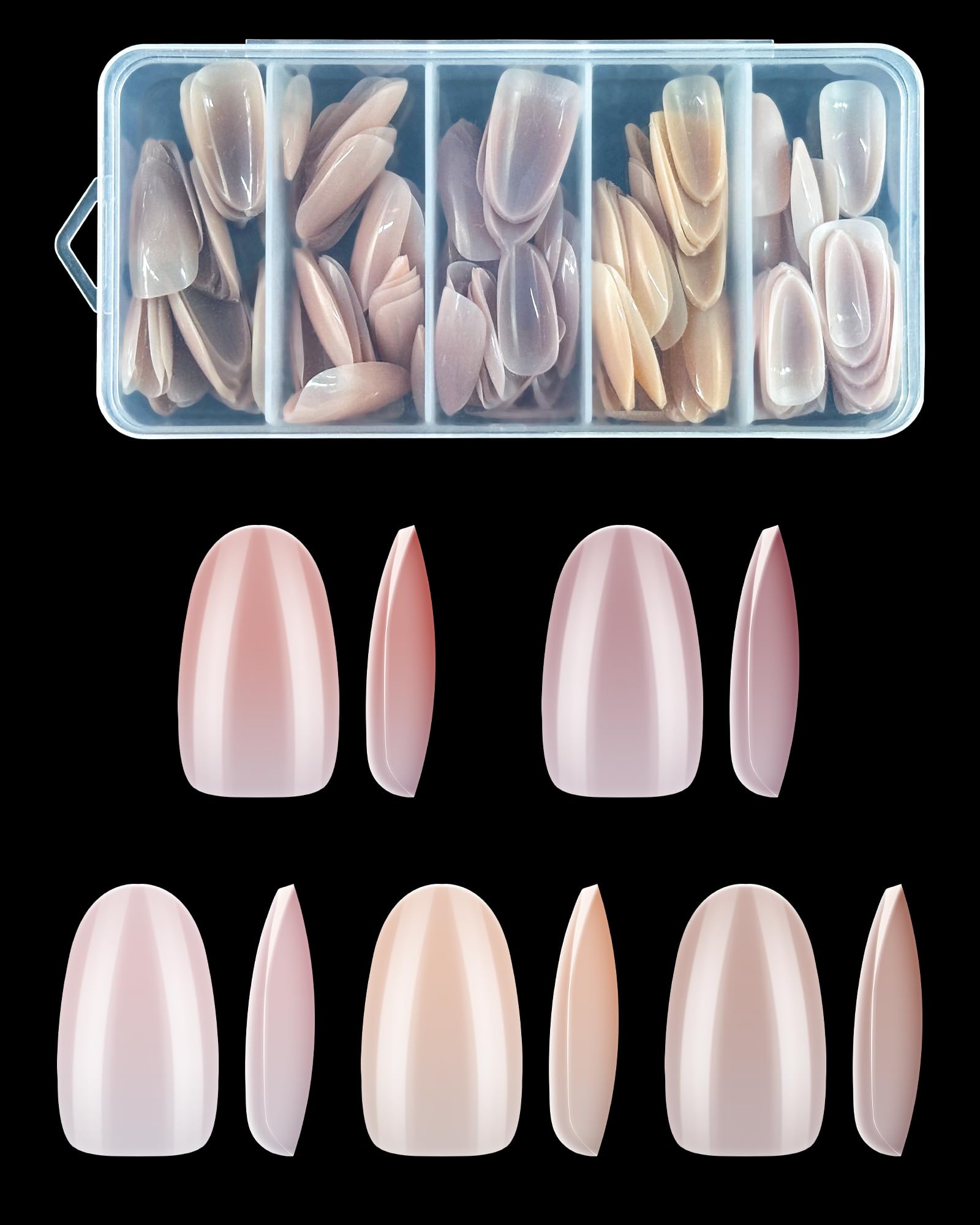 Medium Coffin Nail Tips, Colorful M Coffin Soft gel Full Cover Nail Tips, Press On False Nail Tips for Salons Home DIY Extensions(14 Sizes 140PCS) M Coffin - 140PCS