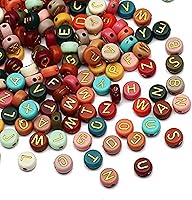 Vista 5 de ToBeIT - 1000 cuentas de letras de acrílico con forma de alfabeto, cuentas redondas de 4X7mm, cuentas blancas, accesorios de joyería, abalorios