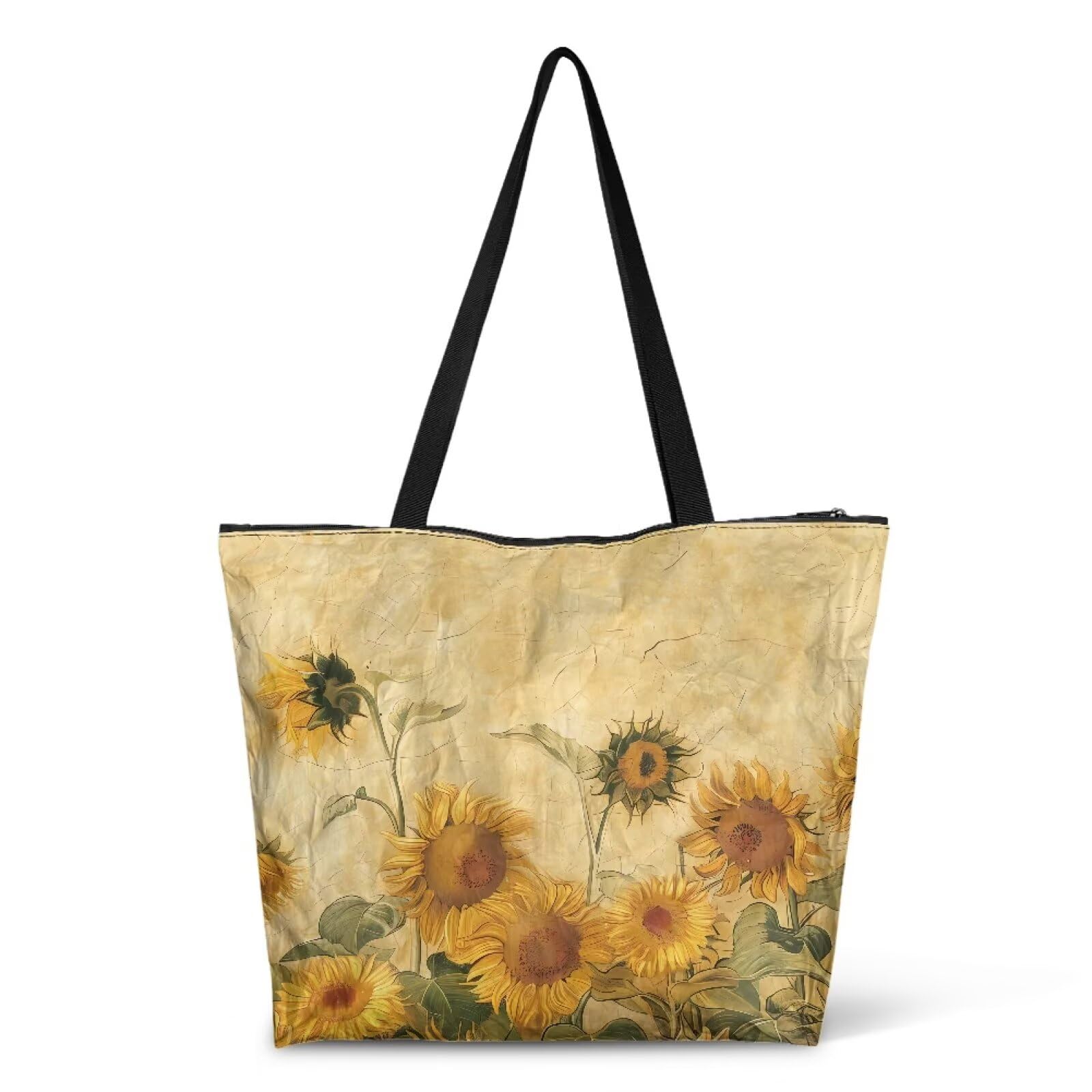 Art Lover Zippered Tote Bag Waterproof Large Work Tote Bags, Artwork Women's Purse Handbags Travel Totes