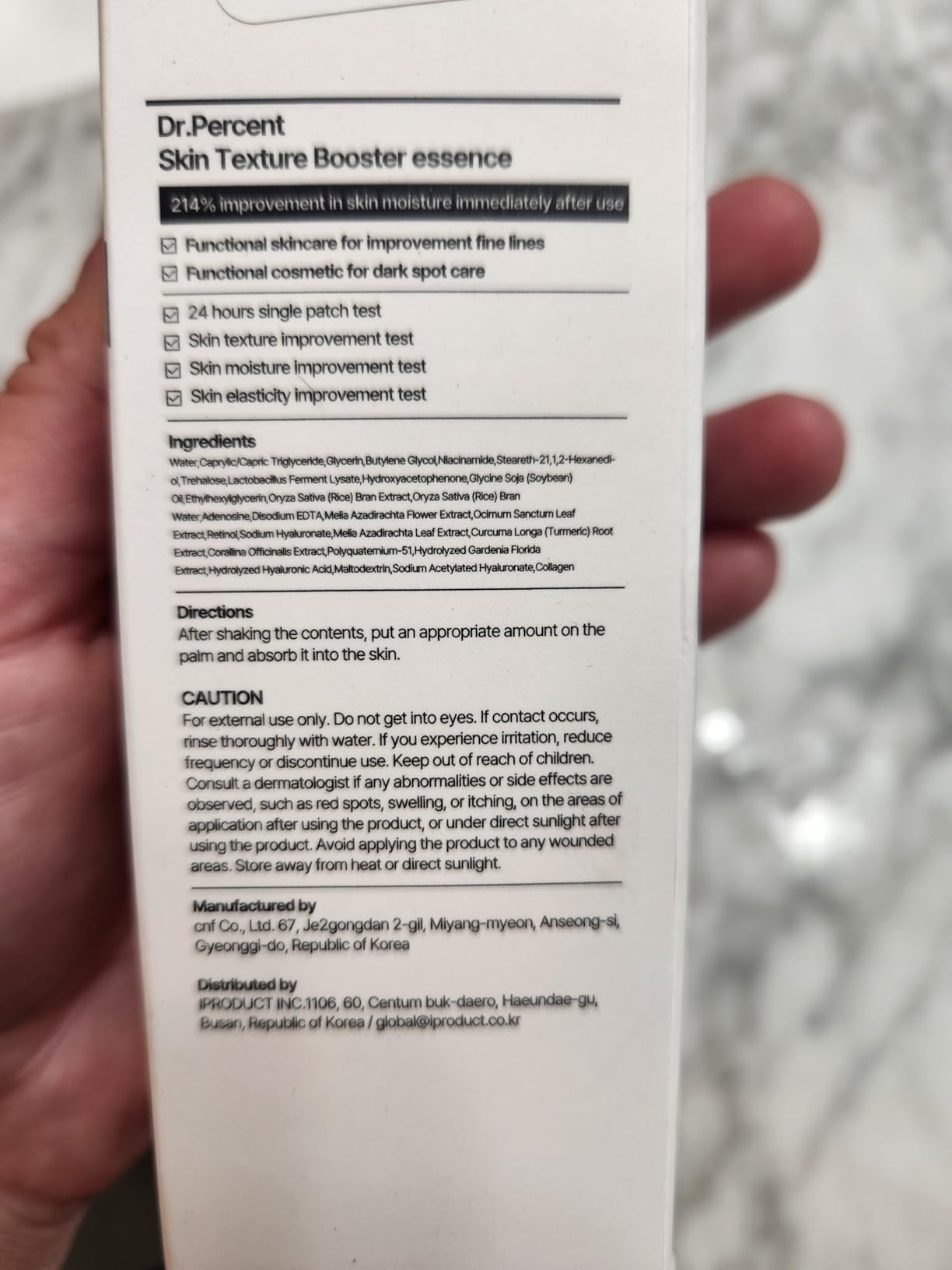 dr.percent Skin Texture Booster 214% Essence – Deep Hydration, Glass Skin, Triple Hyaluronic Acid, Collagen & Retinol, Lightweight & Non-Sticky, Visibly Plumping Effect, Korean Skincare, 5.07 fl oz