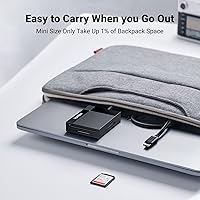 Vista 9 de UGREEN Lector de tarjetas USB C SD 4 en 1 Adaptador de tarjeta de memoria SD externo Micro SD MS CF Lector de tarjetas de cámara flash compacto