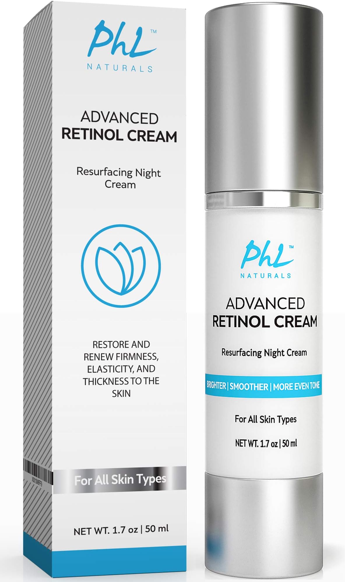Anti-Wrinkle Retinol Cream with Hyaluronic Acid ‚ Rapid Results in 2-4 Weeks ‚ Anti Aging Moisturizer Night Cream for Women and Men ‚ Rose Water, Jojoba, and Aloe Vera - Vegan, USA Made, 1.7 Ounce