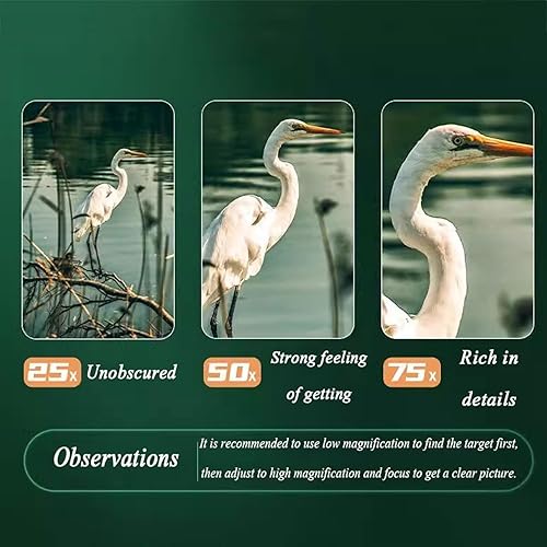 Miniatura 6 de SchAan telescopio Profesional para ver planetas Binoculares para caza 25-75X60 Aumento variable Telescopio monocular de alta definición,