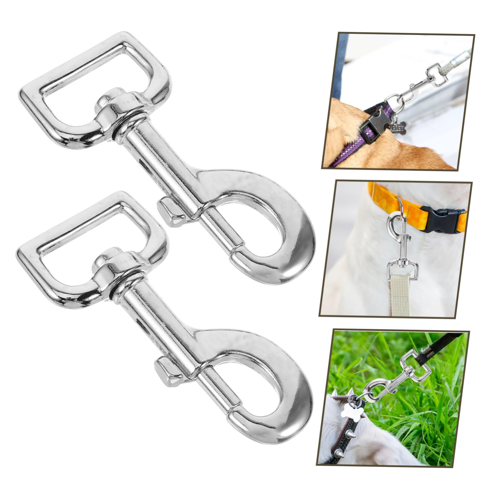 HANABASS 10pezzi Ganci Moschettone Rotante Metallo Per Guinzaglio Per Cani Chiusura Facile e Duratura Per Catena Per Animali Domestici Accessorio Pratico Per Passeggiate e Allenamenti