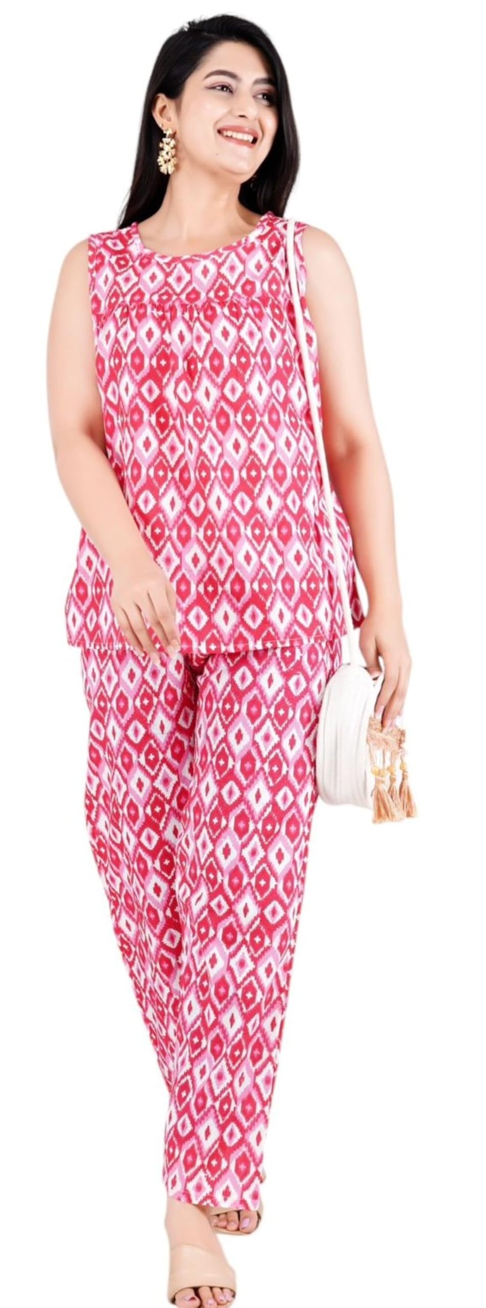 Women Rayon Printed Top & Pyjama Set