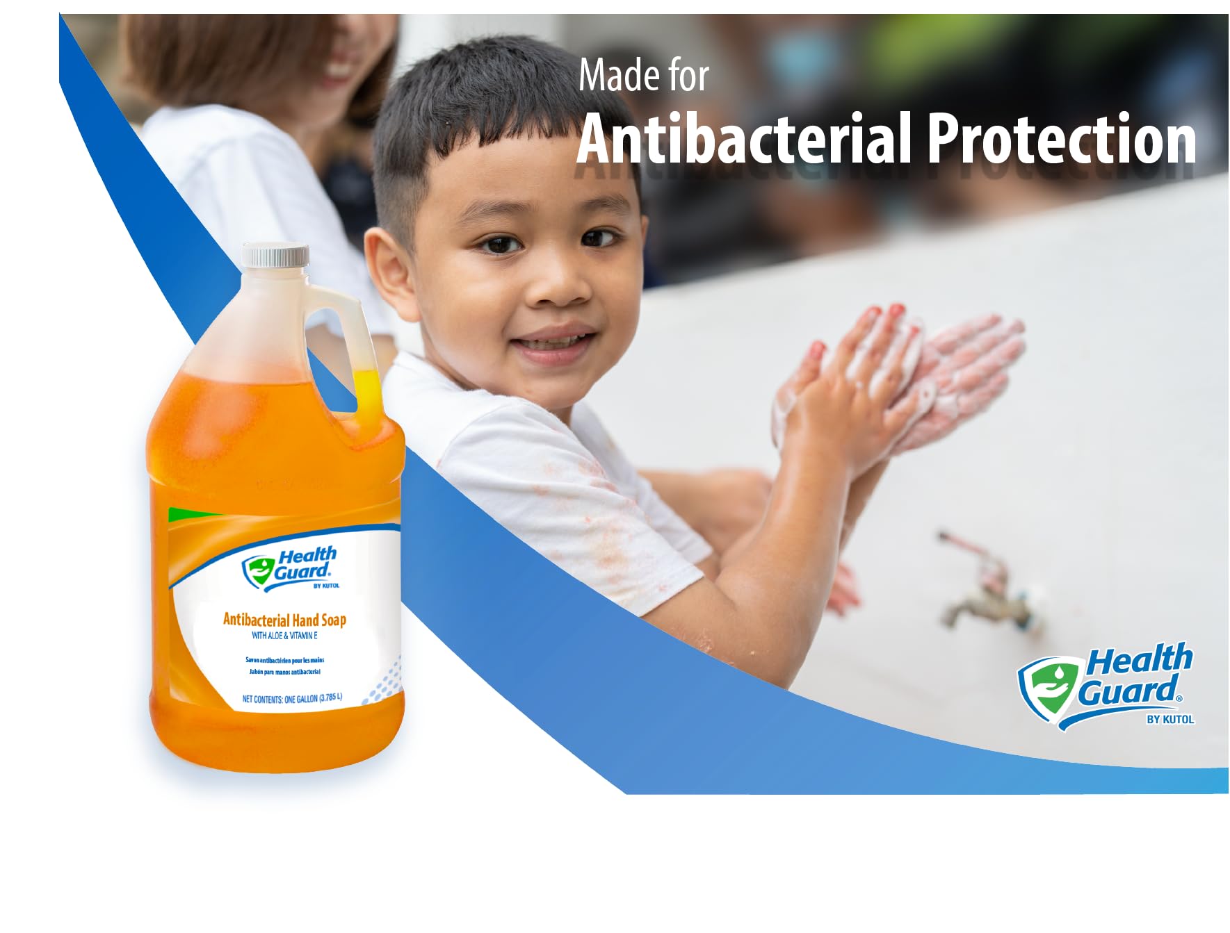 Kutol 21513 Jabón de manos antibacteriano, 1 galón, ámbar con aroma cítrico (paquete de 2)