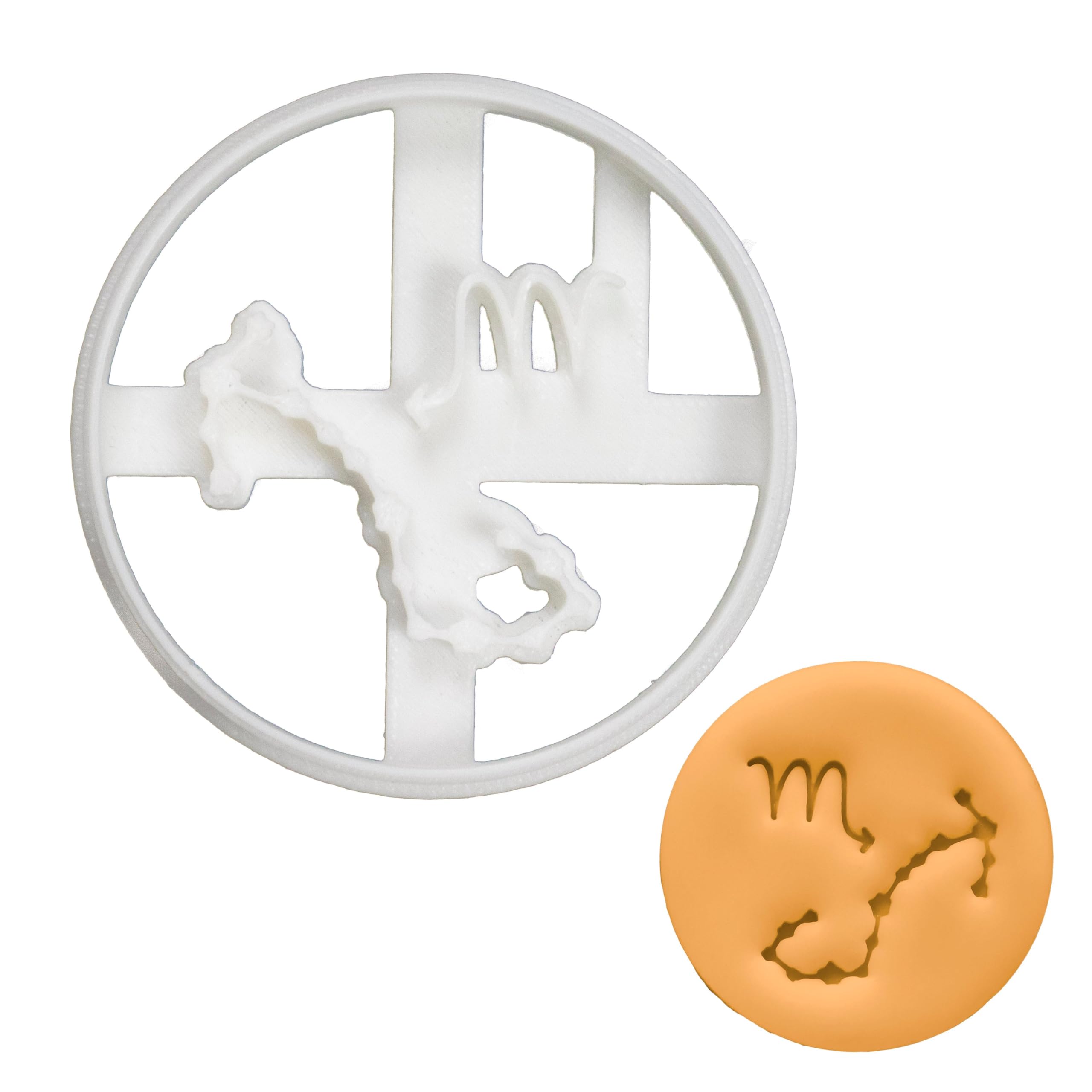 BAKERLOGY Scorpio Constellation Cookie Cutter - Detailed Biscuit Cutter Design for Baking and Crafts, Ideal on Fondant, Dough, Clay