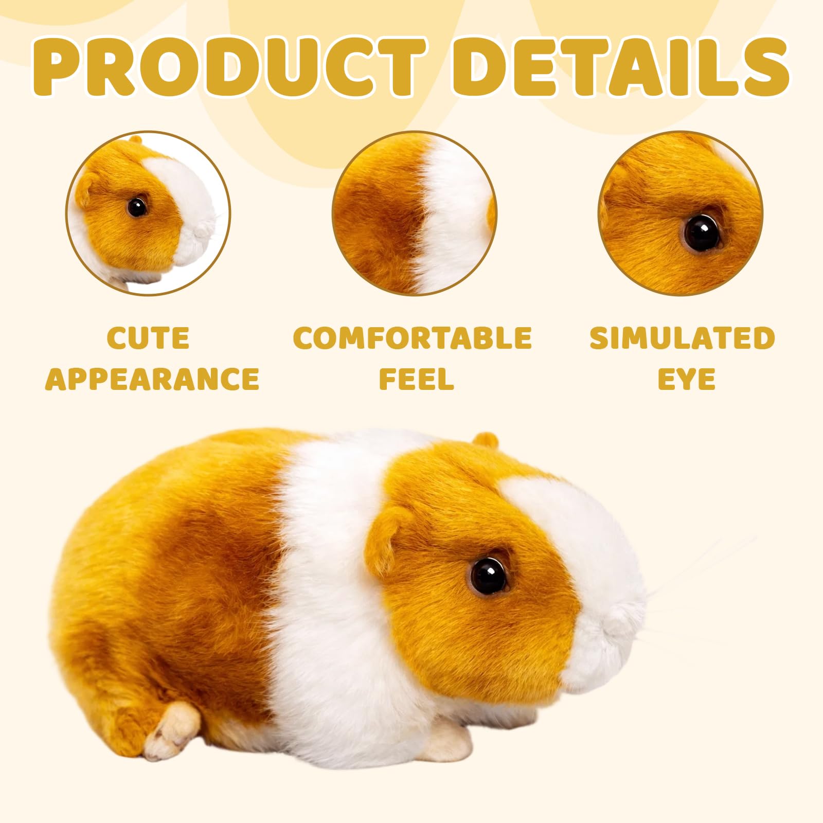 Cuddly Toy Guinea Pig Stuffed Animal, Soft Plush Guinea Pig Gifts - Image 3