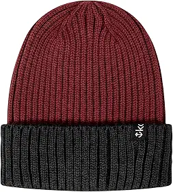 Gorro de Frio Bicolor Lã Macia Não Pinica Touca Térmica Masculino Feminino Duas Cores Tricô Grosso Inverno Confortável
