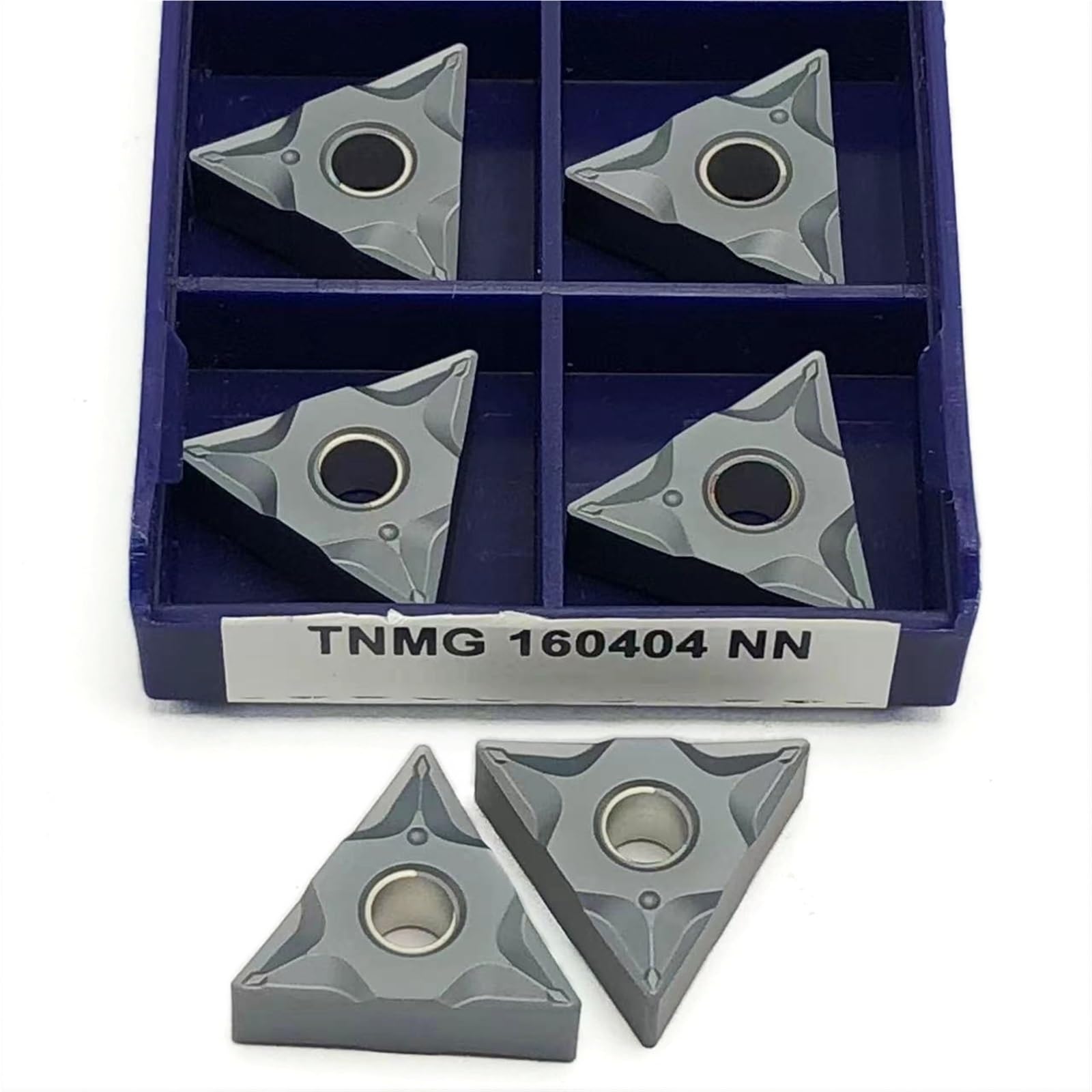 10 Uds TNMG160404 TNMG160408 Nn fresadora de torneado metal duro Fabricación piezas acero inoxidable TNMG 160404/160408 herramienta CNC Herramienta de Torno(TNMG 160404 NN LT10)