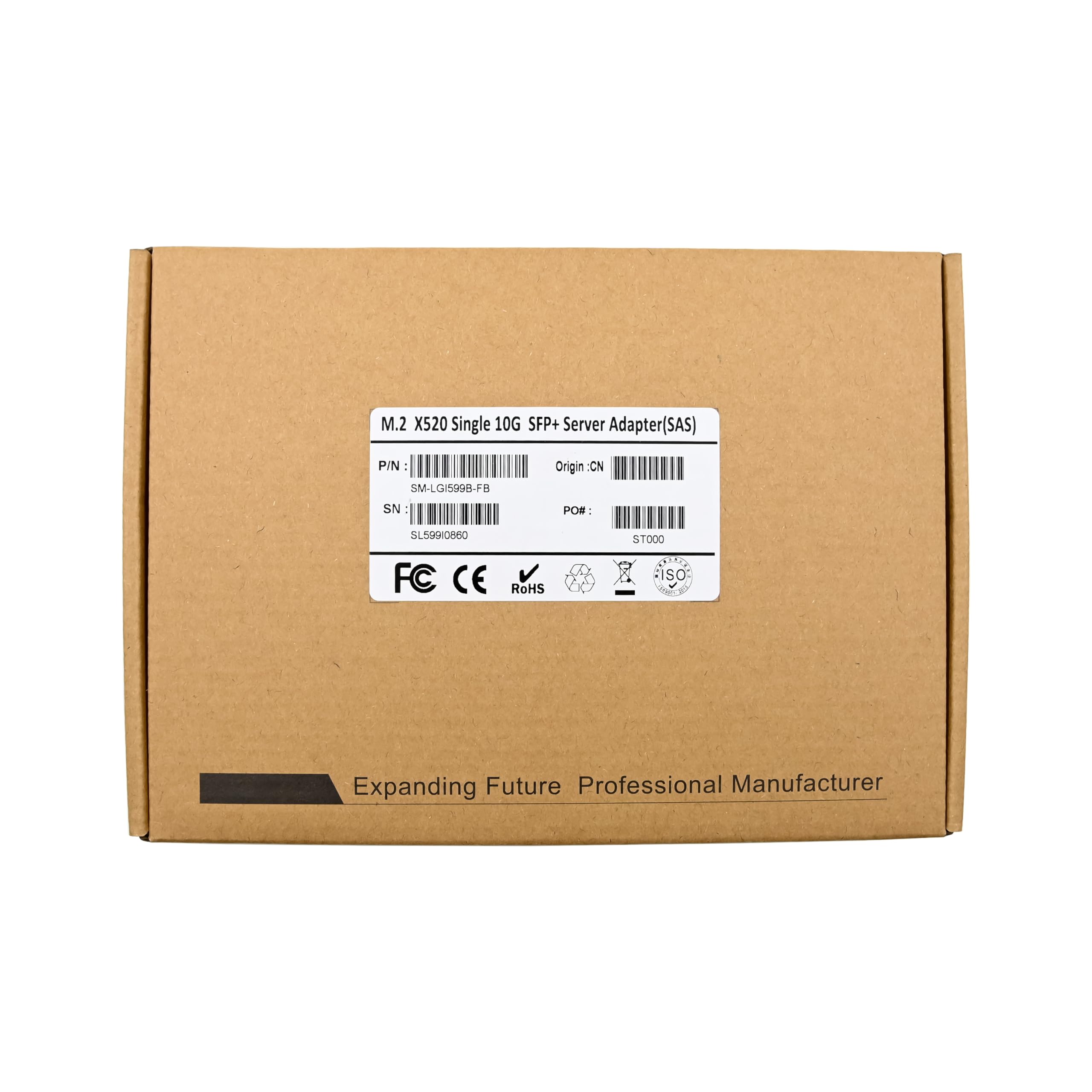 Scheda Netwrok M.2 NVMe (M Key SFP+ PCIe X4 con controller Intel 82599(X520-DA1), adattatore industriale da 10 GB RJ45 Ethernet NIC con cavo SFF-8087, supporto PXE&UEFI