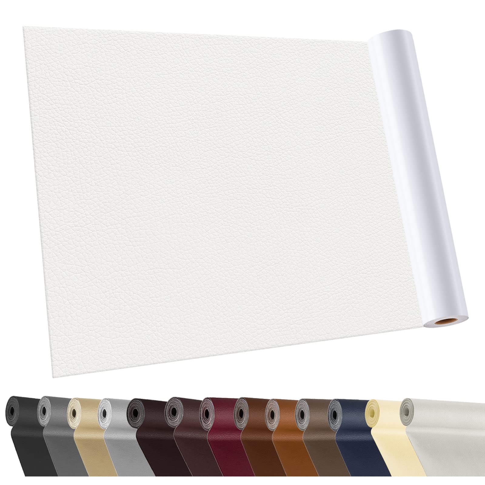 Patch cuir auto-adhésif de rénovation YAFLC blanc pour réparer le salon et la voiture
