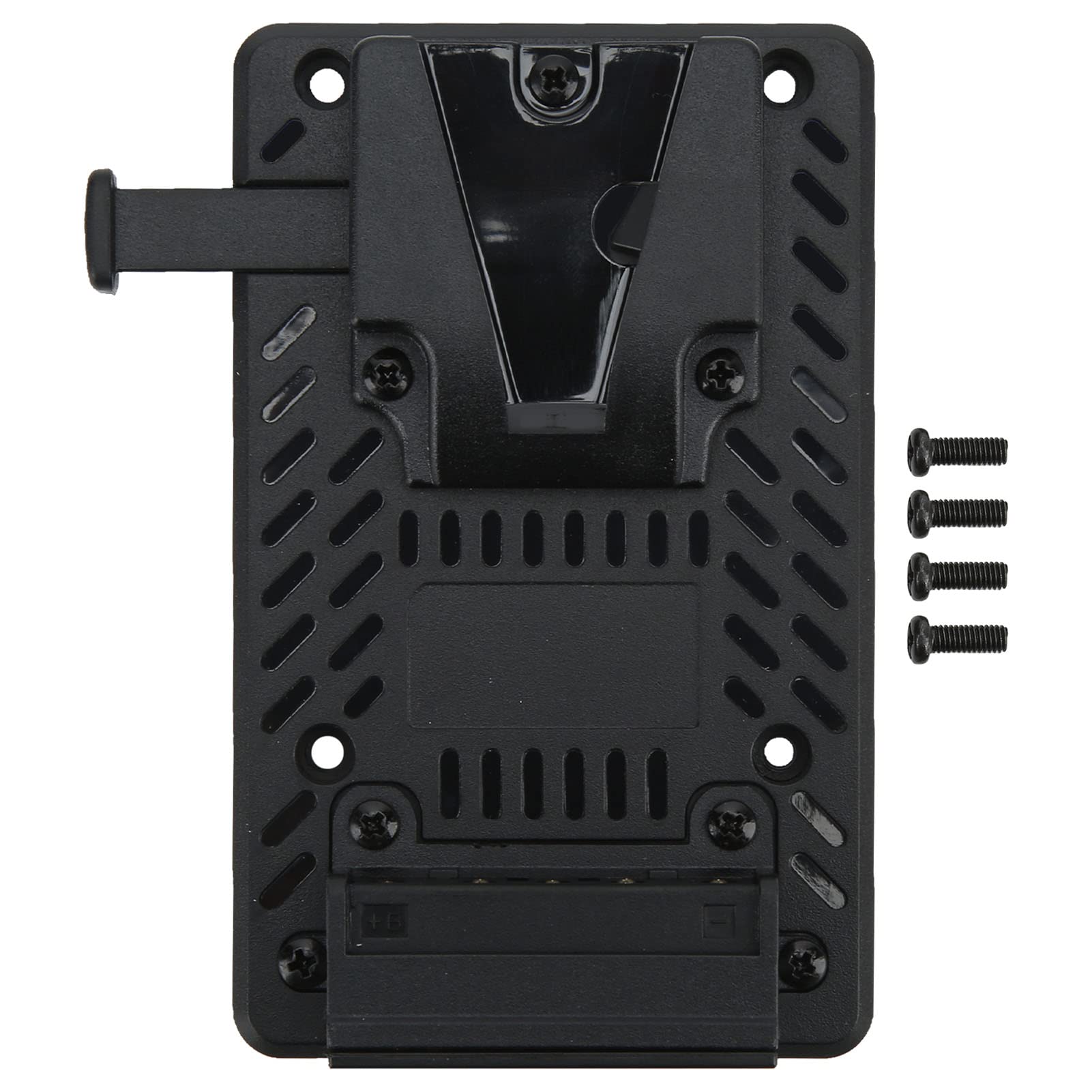 V Lock Mount Battery Plate, V Lock DIY Battery Hanging Gusset Battery Plate with V Lock Mount Power Supply Splitter Adapter for Camera Battery Protection