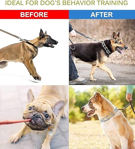 Miniatura 7 de Collar de perro sin tirones, collar de punta para perros pequeños, medianos y grandes, collar de pellizco para perros con hebilla de liberación