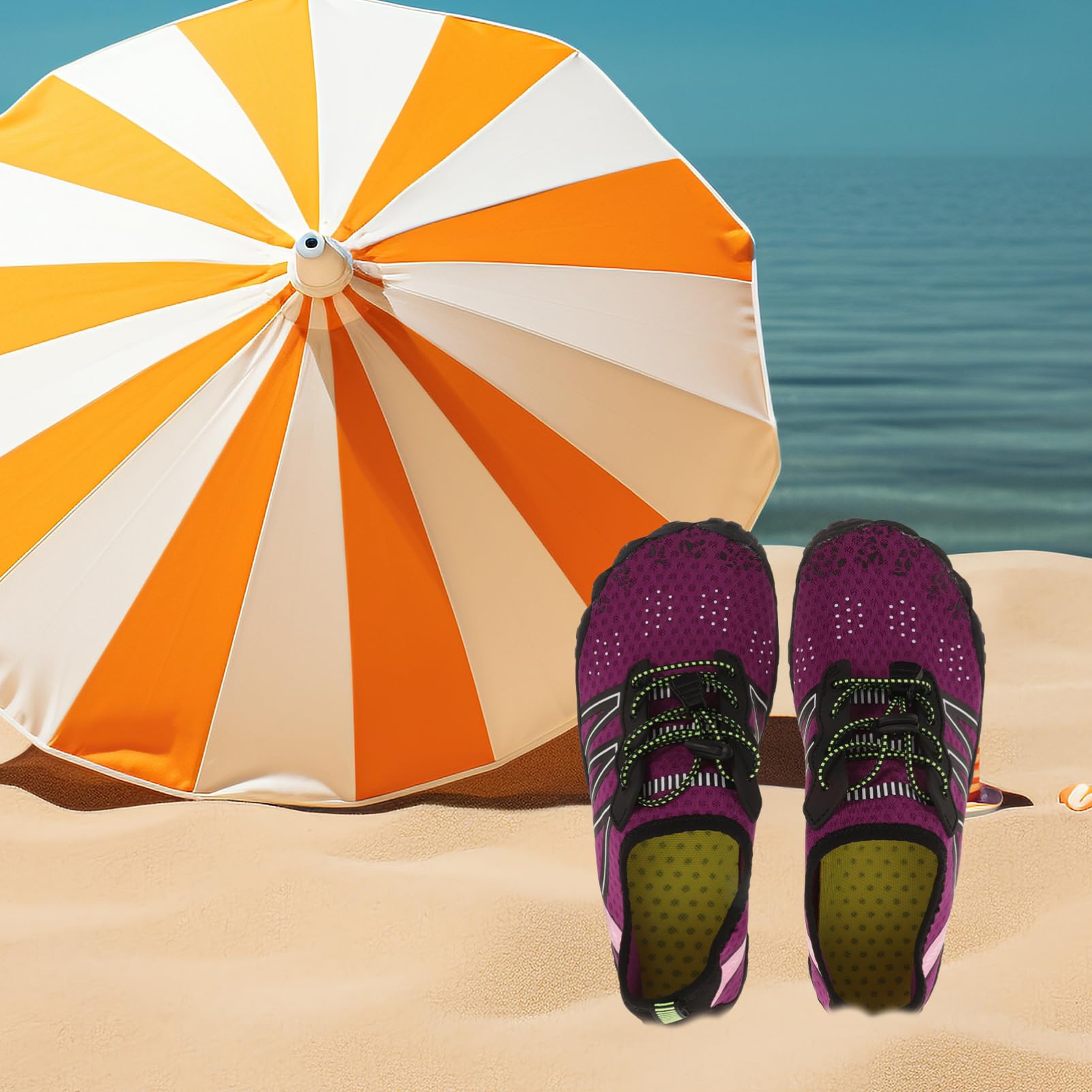 Wasserschuh für Damen und Herren Schnelltrocknend und Langlebig für Schwimmen Tauchen und Wandern Leicht und Pflegeleicht als Pool oder Strandschuh Geeignet