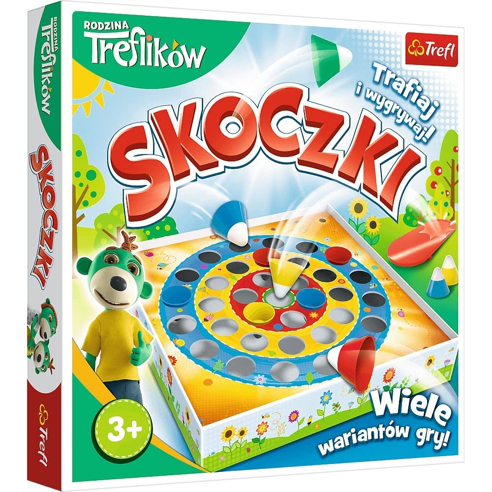 Trefl Skoczki Rodzinna Gra Zręcznościowa z Bohaterami Bajki Rodzina Treflików dla Dzieci Powyżej 3 Lat