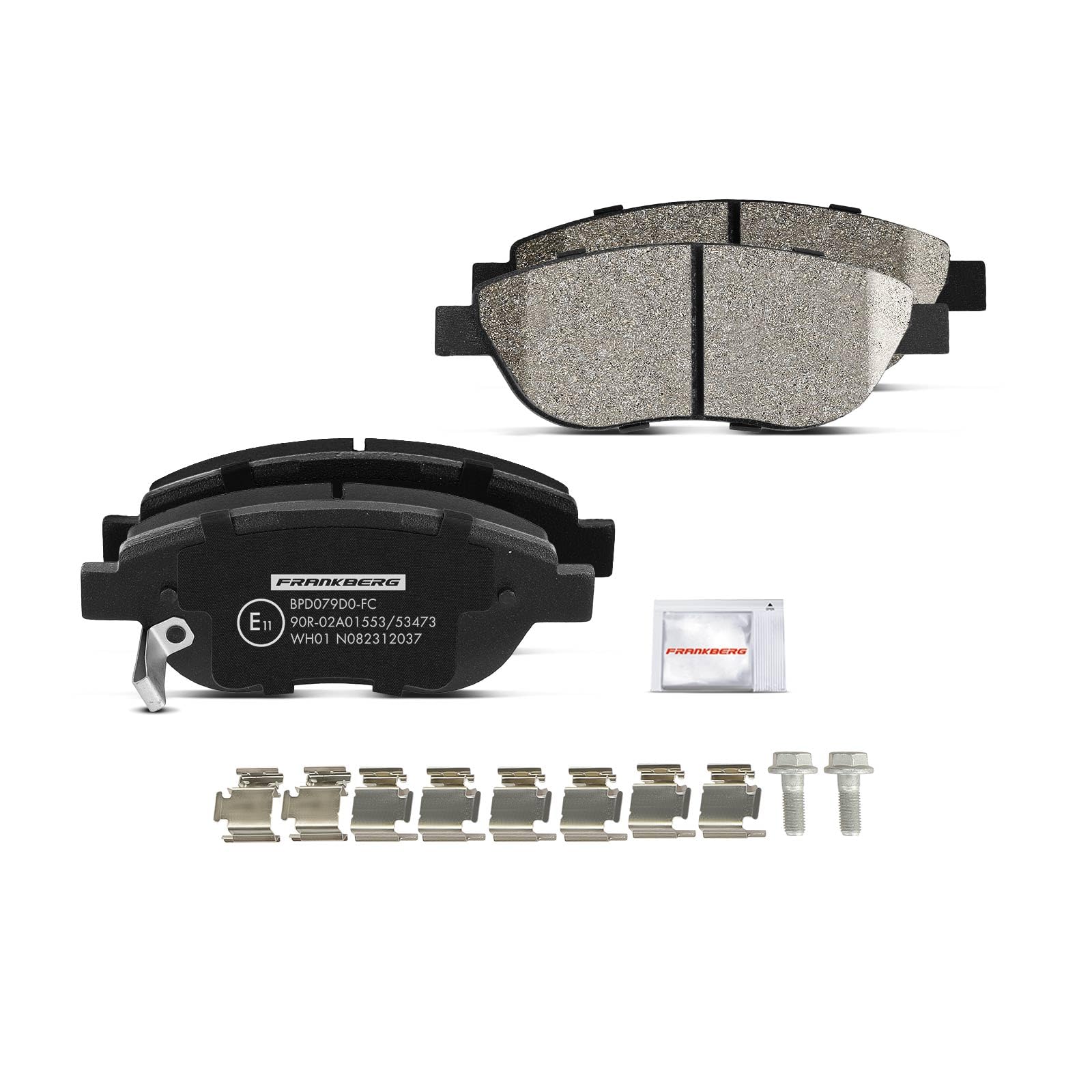 Frankberg Set freni incl. 2x Dischi Freno + 4x Pastiglie dei Freni Anteriore Compatibile con 500L 351 352 Replace# 51884303,51937218