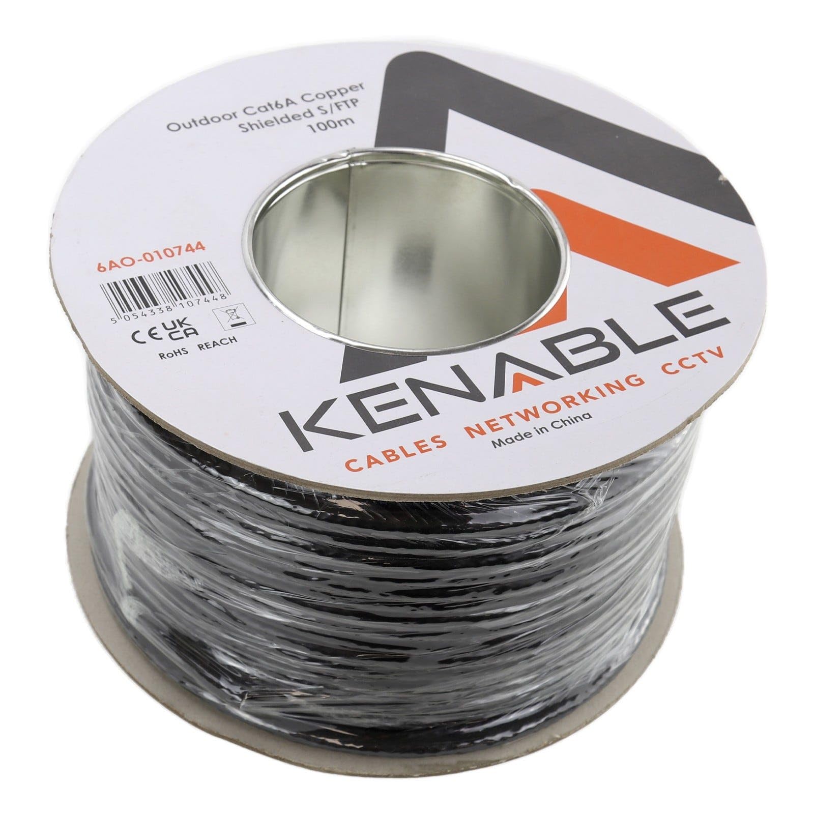 kenable Extérieur Blindé CAT6A Extérieur Utilisation Cuivre Ethernet câble SF/FTP bobine 100 m [100 mètre/100m]