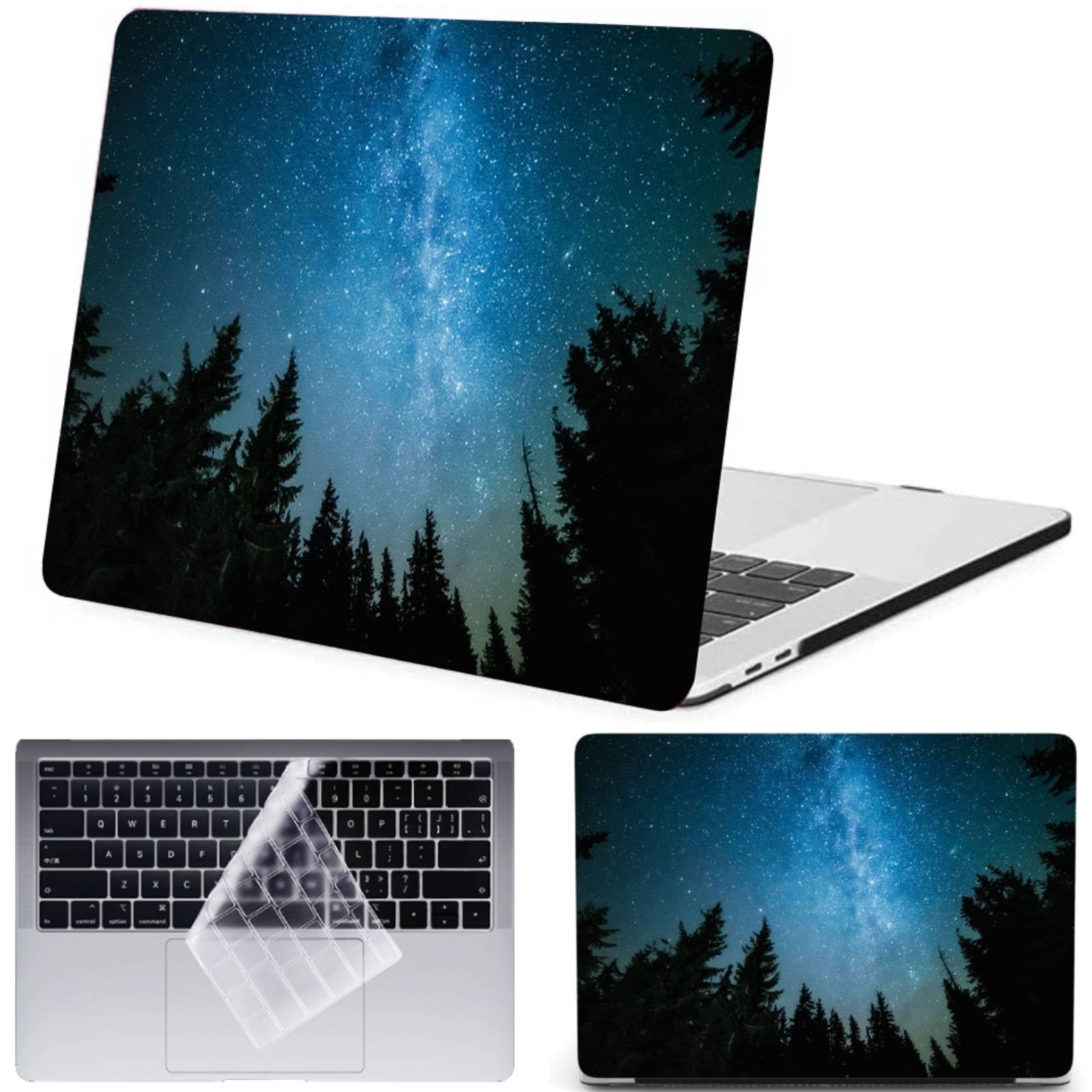 Carcasa MacBook Air 13.6 M4 para viajes y trabajo diseño bosque estrellado 8
