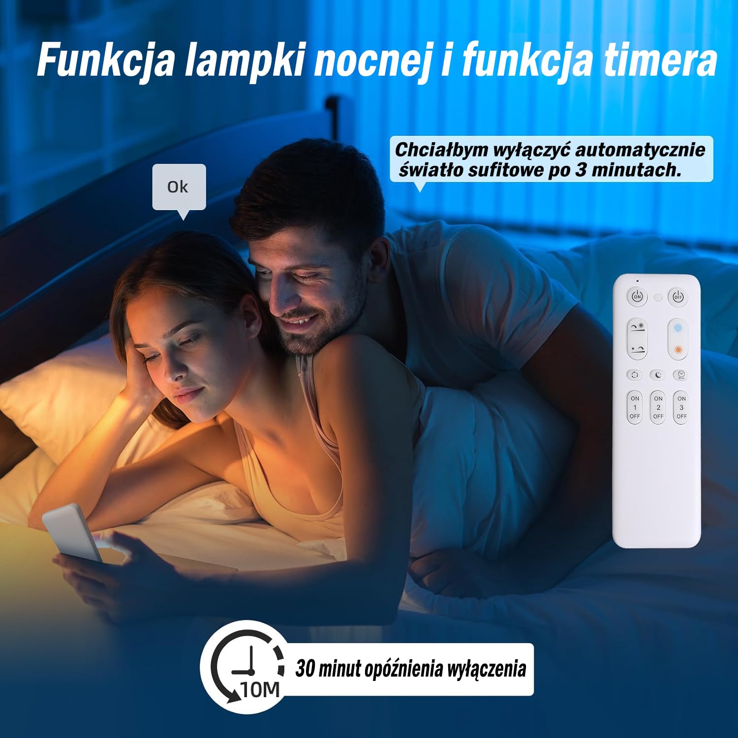 ANTENLICHT LED Deckenleuchte Wohnzimmer 50W 5600LM mit Fernbedienung Stufenlos Dimmbar 2700-6500K, Wohnzimmerlampe mit Memory-Funktion aus Metall für Schlafzimmer Esszimmer Flur Kinderzimmer, Schwarz