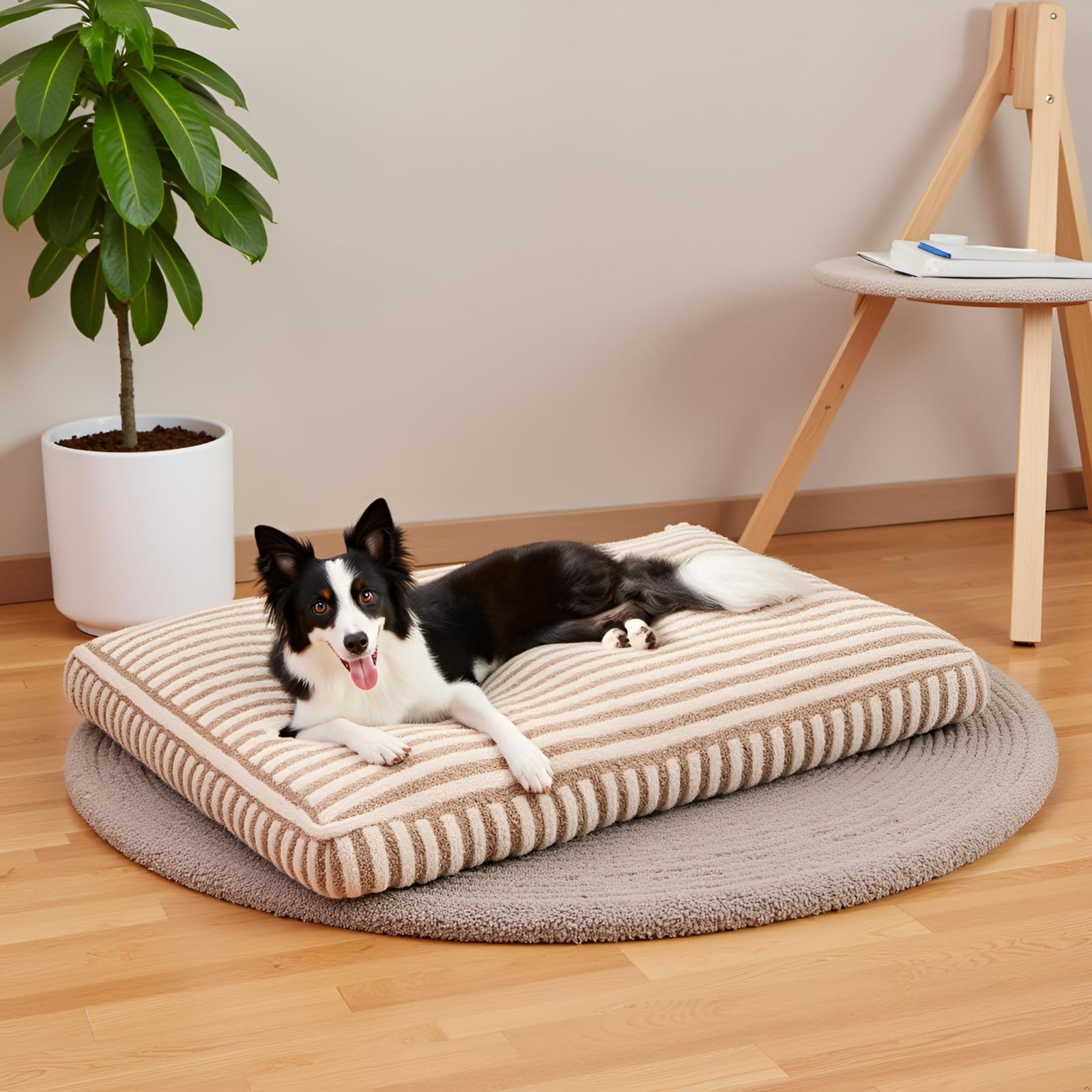 Pawk Cuccia Cane Interno, Cuscino per Cani Taglia Grande, Cuscino Cane Sfoderabile e Lavabile, Cuccia per Cani Soffice Traspirante Antiscivolo, 89x58x10cm