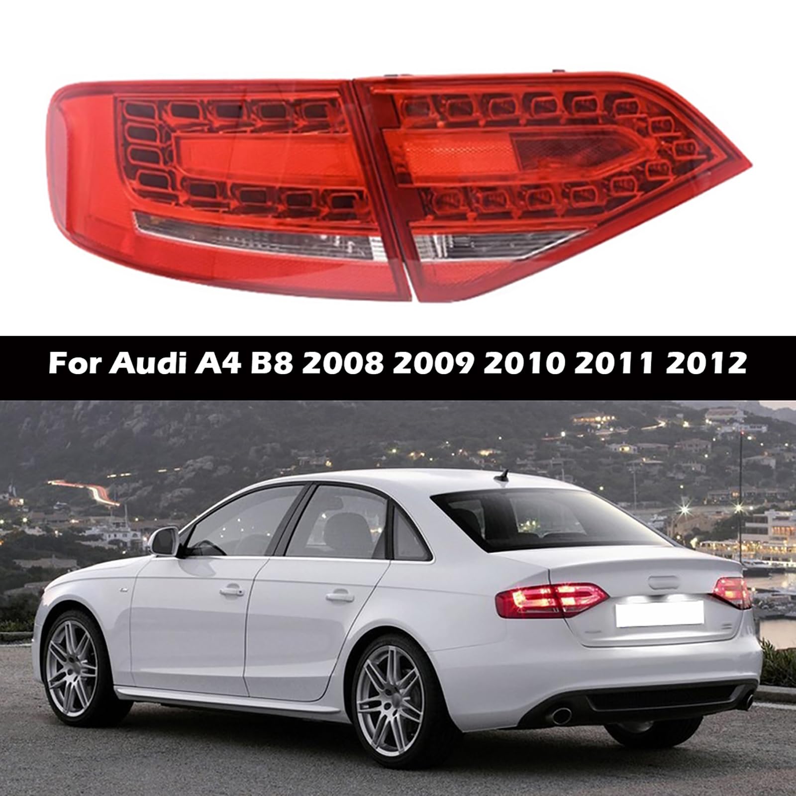 Amazon.com: MACIMAI Right LED Tail Light for Audi A4 B8 2008 2009
