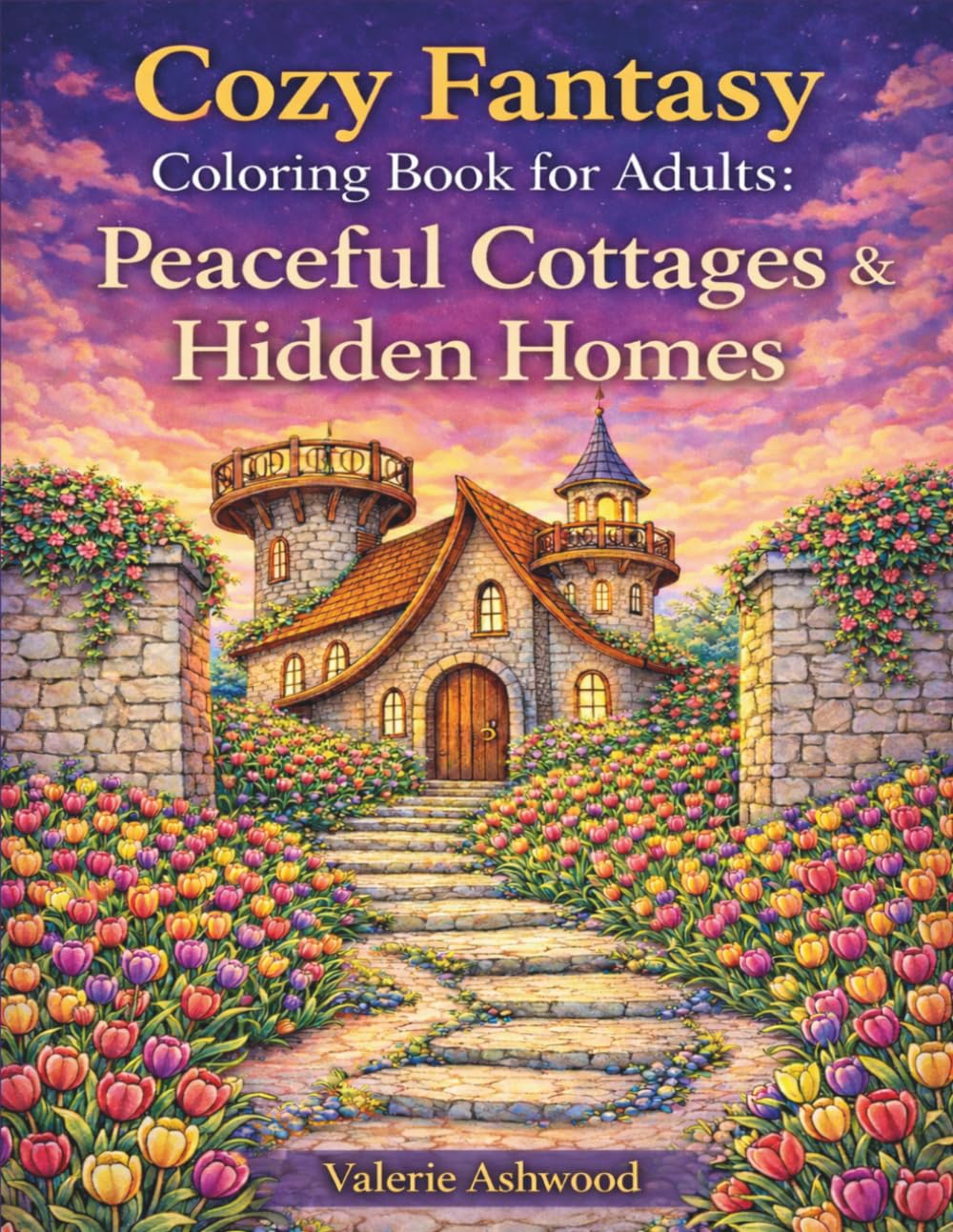 Cozy Fantasy Coloring Book for Adults: Peaceful Cottages & Hidden Homes — Relaxing Fantasy Coloring Pages for Calm, Comfort & Creative Escape