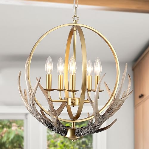 Miniatura 9 de PUMING Gold Sputnik Chandelier 8-Light Modern Gold Chandeliers for Dining Room Light Fixture Mid Century Ceiling Lighting Fixtures for Living Room