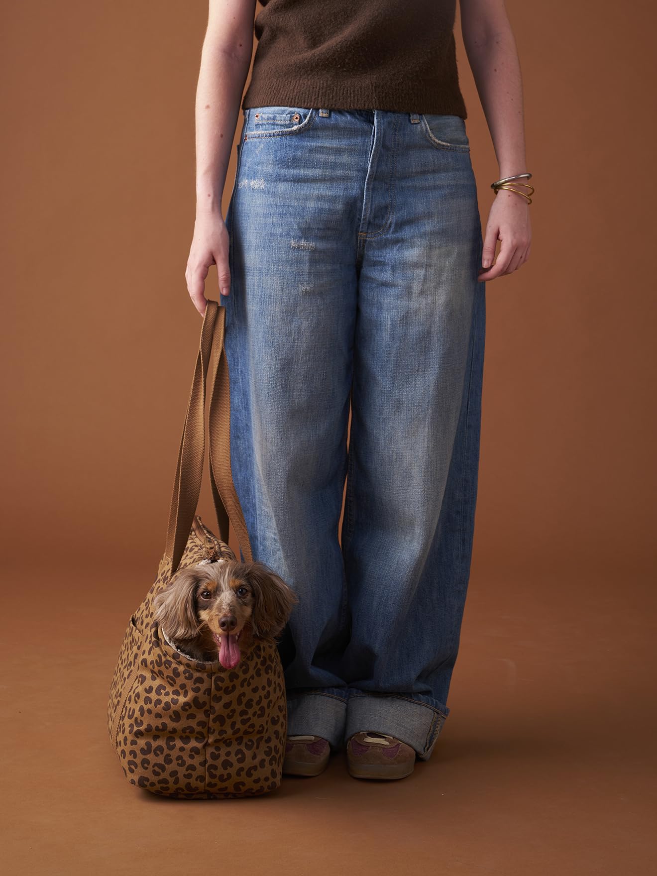 VERTBAUDET Sac de Transport pour Chat et Chien Marron imprimé TU