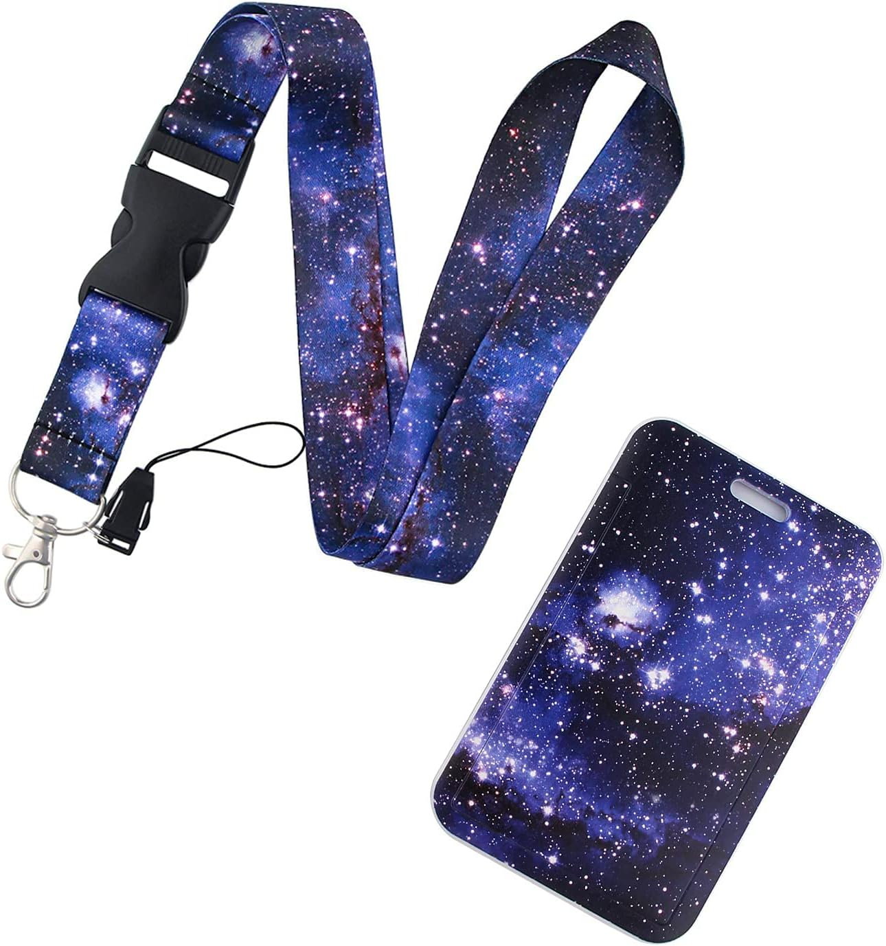Simabsie Galaxy Lanyard with ID Badge Holder for Women Teens Nurse