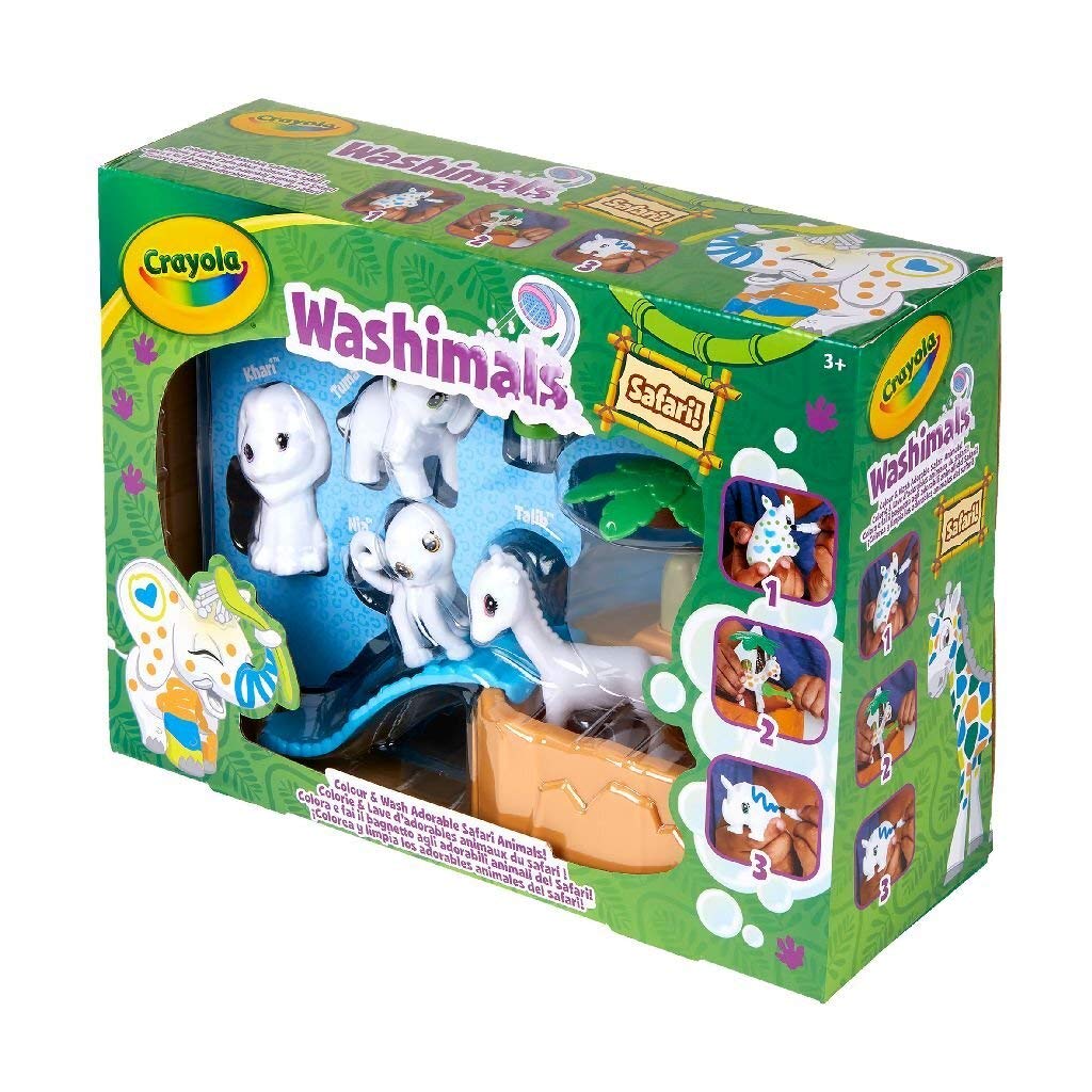 Crayola - Washimals - Mes Animaux à Colorier - Coffret Safari - Loisir créatif, coloriage et dessin - 256480.006