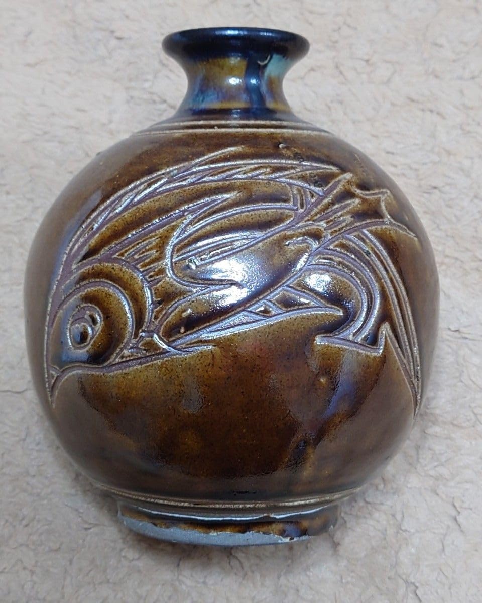 沖縄陶器 金城次郎の長女宮城須美子 貴重] 宮城 智 人間国宝金城次郎一門