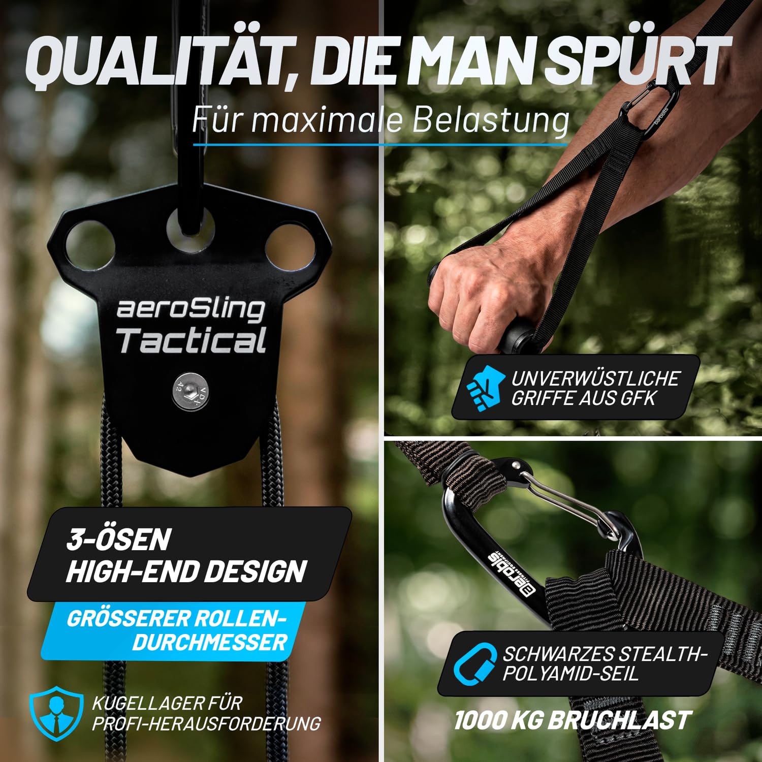 aeroSling® Tactical Umlenkrollen Schlingentrainer